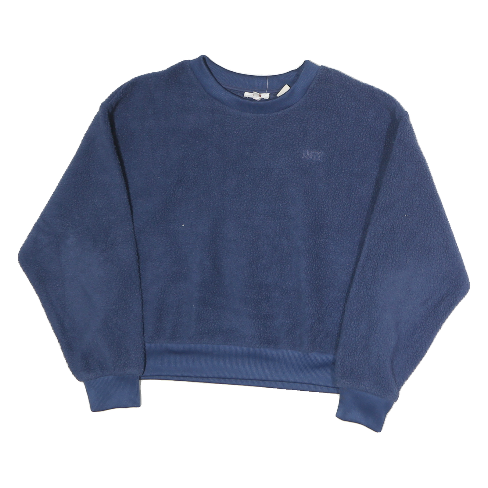 LEVI'S Mens Blue Plain Crew Neck Chunky Knit Jumper S Polyester Casual Wear Refurbished - N/A refurbished available on Cerqular