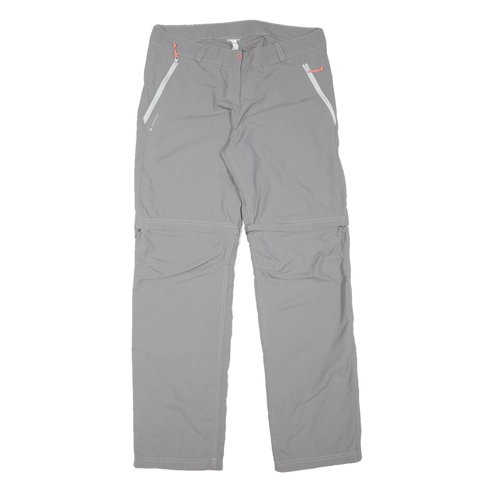 QUECHUA Womens Grey Regular Fit Straight Polyester Blend Trousers W30 L30 Refurbished - N/A refurbished available on Cerqular