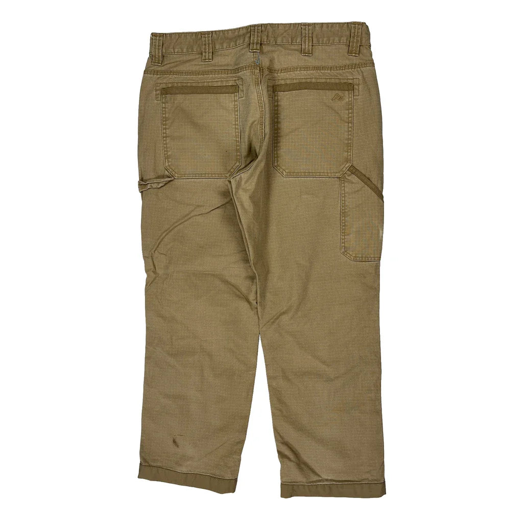 Ridgecut Cargo Trousers - 36W 27L Khaki Cotton Refurbished - Thrifted (note: this is a term often used to describe second- refurbished available on Cerqular