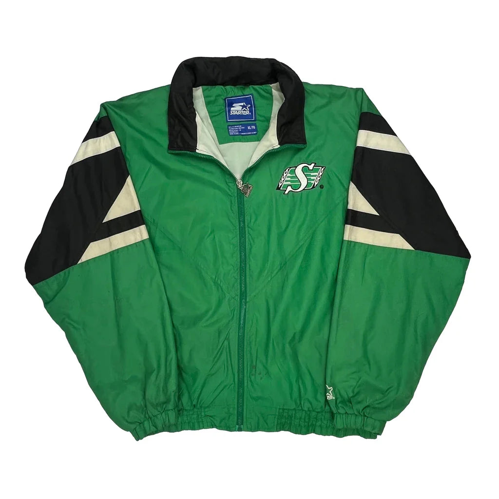 Buy Roughriders Starter Windbreaker - XL Green Nylon Refurbished - $64.31 Roughriders Starter Windbreaker - XL Green Nylon Refurbished - Thrifted (note: this is a term often used to describe second- refurbished available on Cerqular