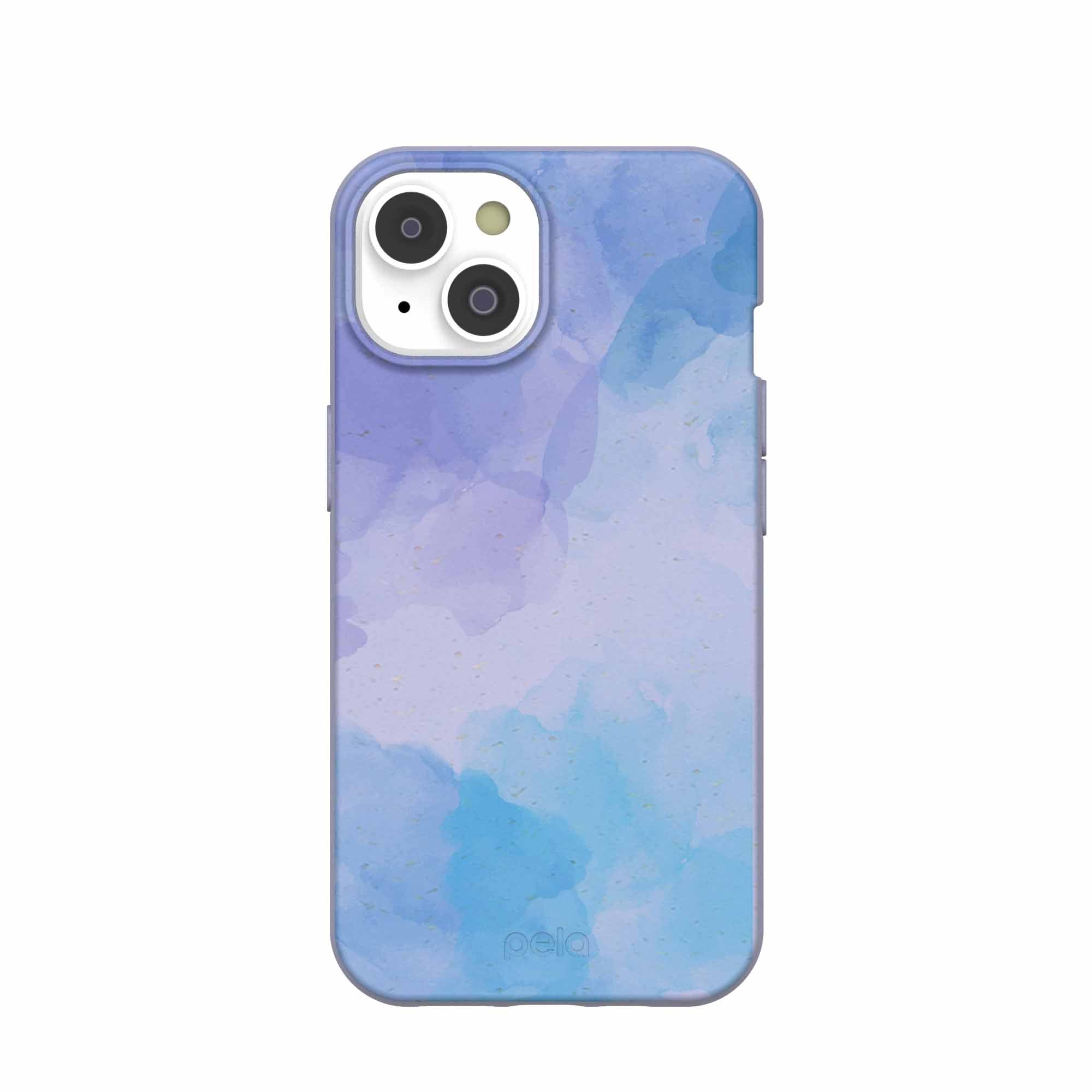 Lavender Blue Reflections iPhone 14/16e Case Refurbished - Pela Case refurbished available on Cerqular