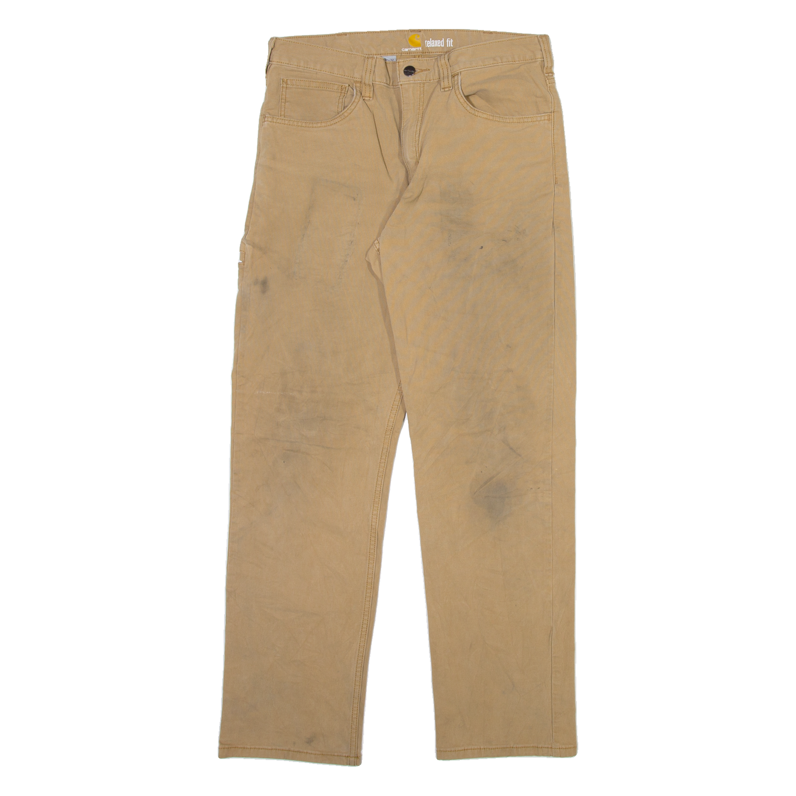 CARHARTT Mens Trousers Beige Relaxed Straight W32 L32 Refurbished - N/A refurbished available on Cerqular