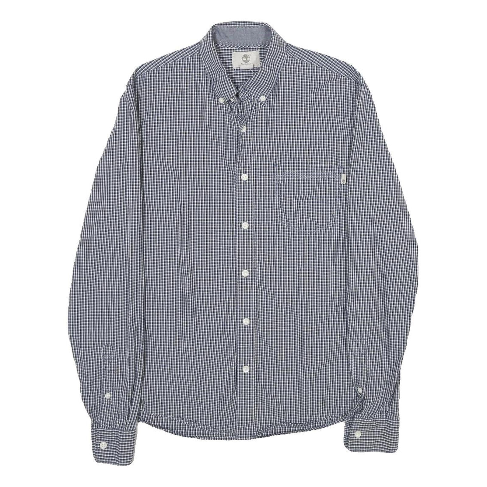 TIMBERLAND Mens Blue Check Shirt S Button Down Collar Cotton Long Sleeve Casual Refurbished - N/A refurbished available on Cerqular
