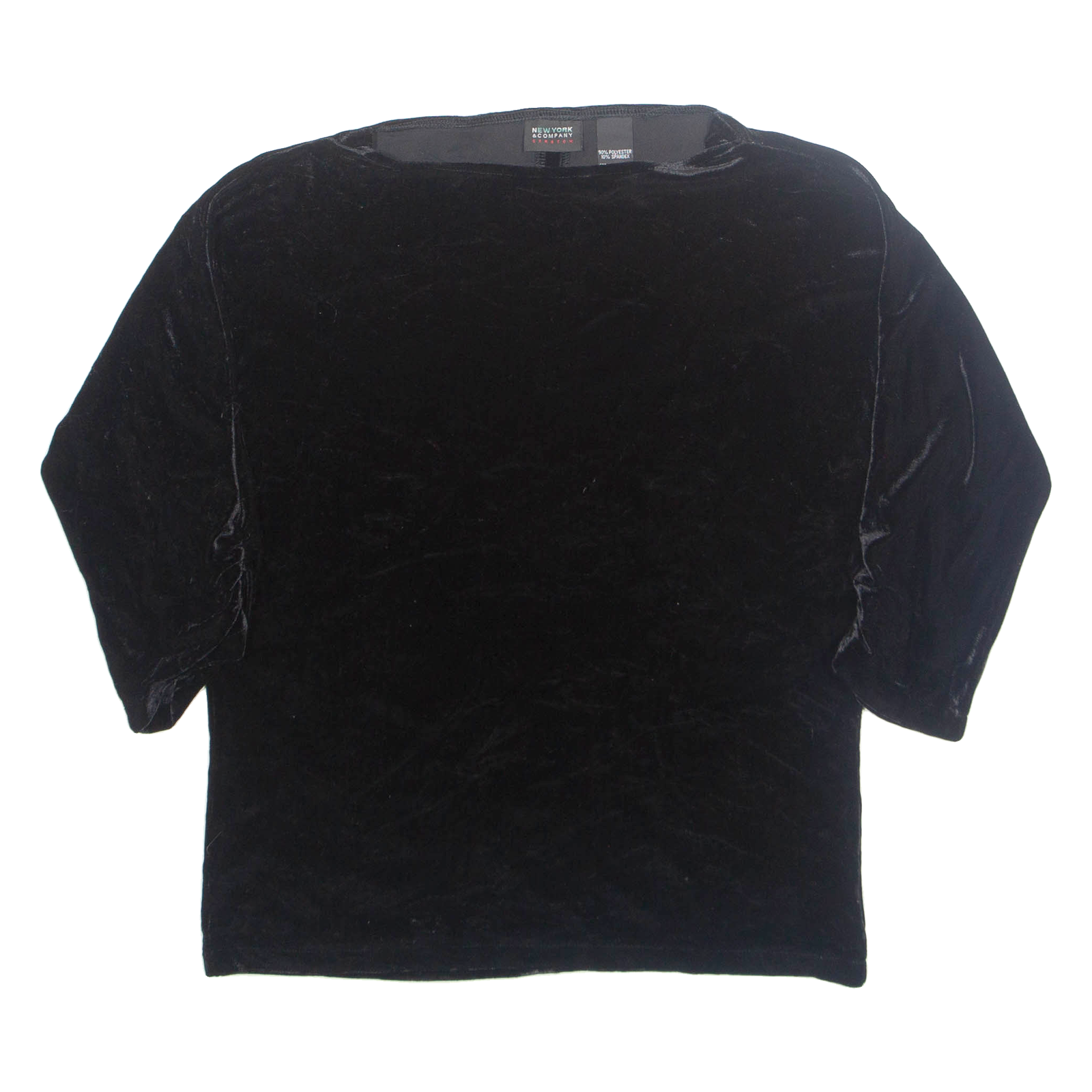 NEW YORK & COMPANY Womens Blouse Black Long Sleeve M Refurbished - N/A refurbished available on Cerqular