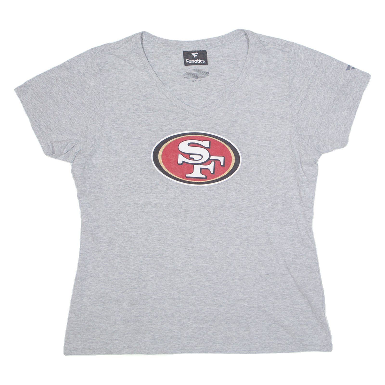 FANATICS San FRANCISCO 49ers Womens T-Shirt Grey USA V-Neck XL Refurbished - N/A refurbished available on Cerqular