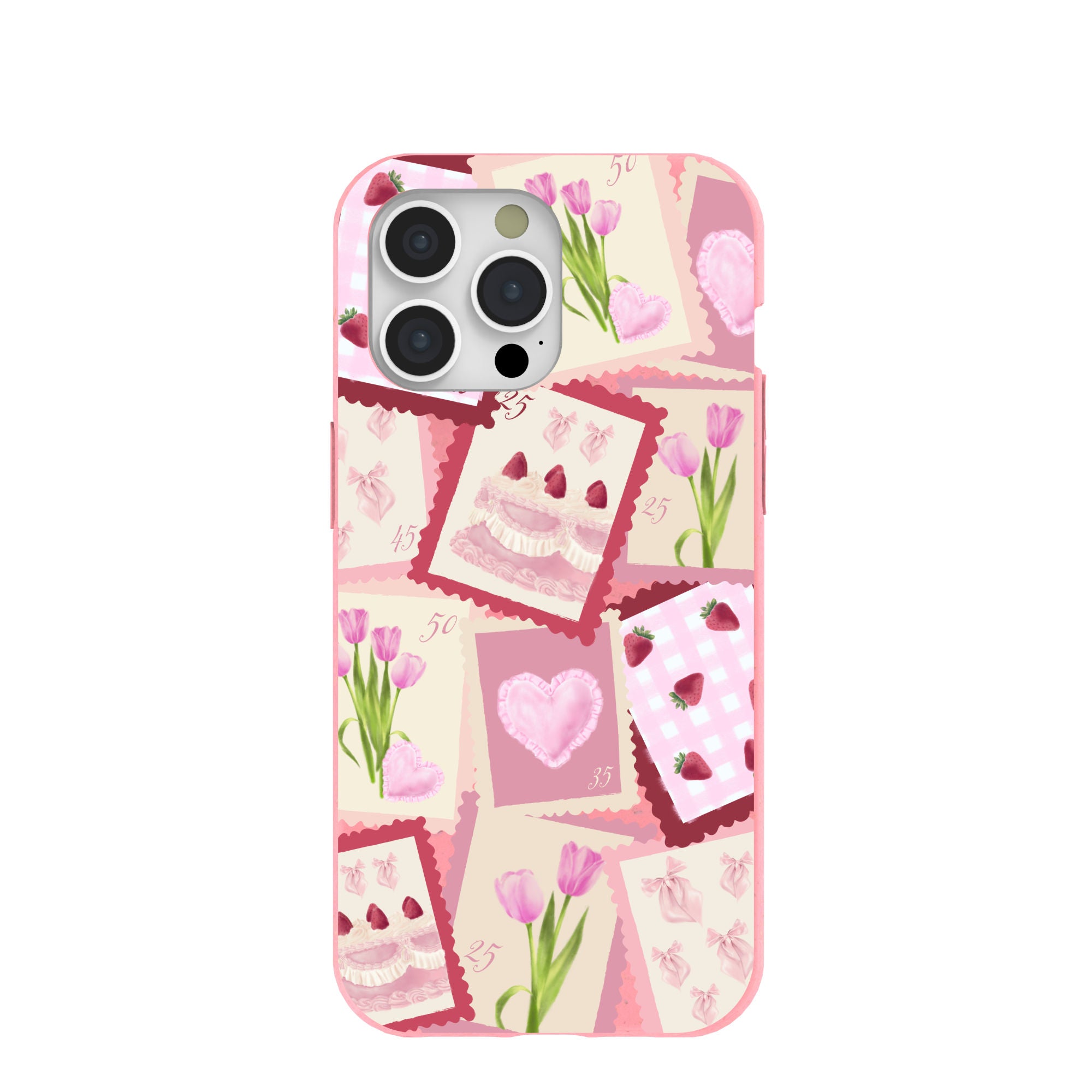 Bubblegum Pink Love Letters iPhone 15 Pro Max Case Refurbished - Pela Case refurbished available on Cerqular