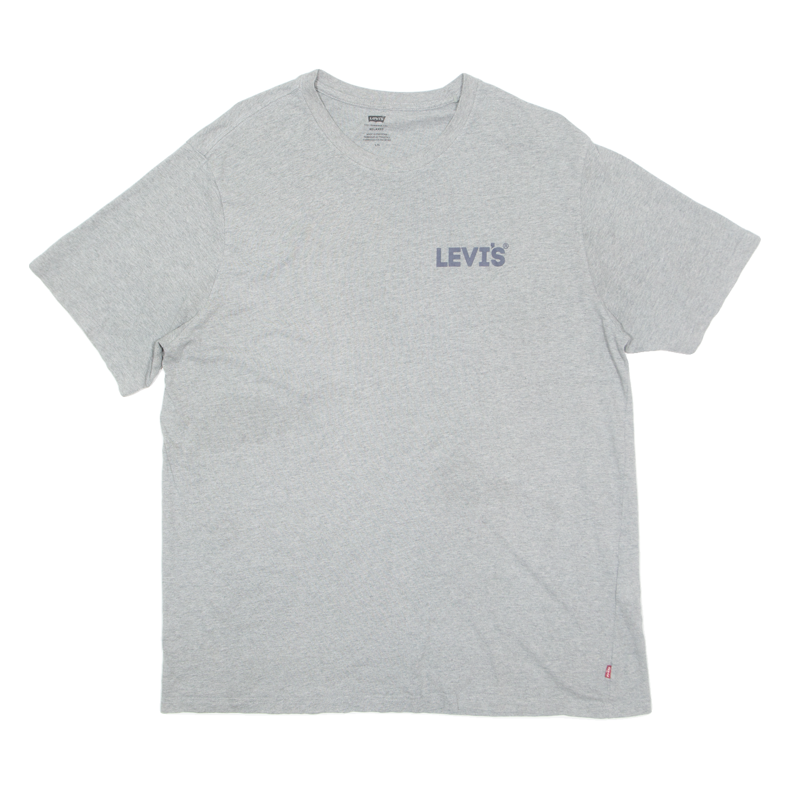 LEVI'S Mens T-Shirt Grey L Refurbished - N/A refurbished available on Cerqular