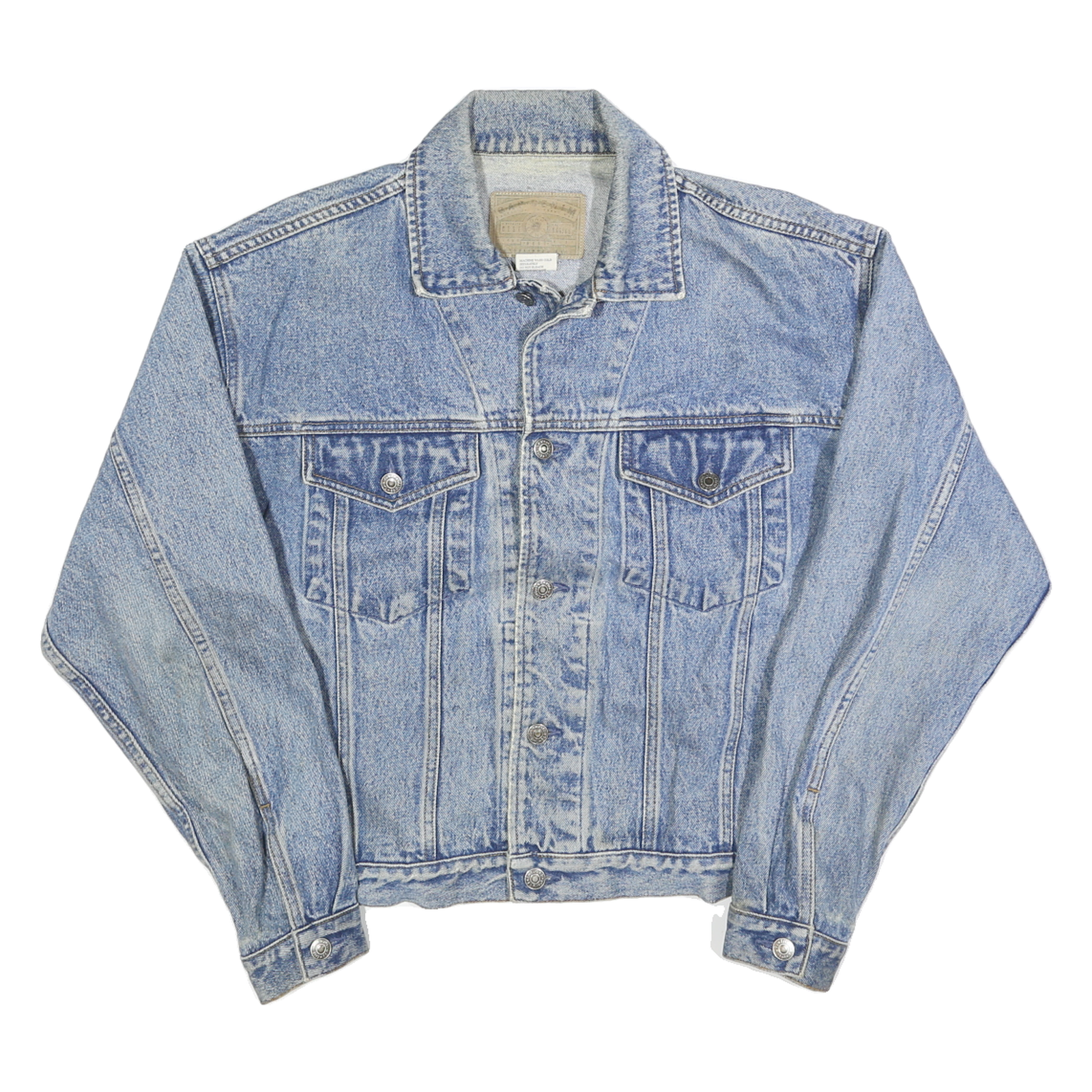 GAP Mens Blue Denim Button Cotton Jacket S Classic Casual Lightweight Refurbished - N/A refurbished available on Cerqular
