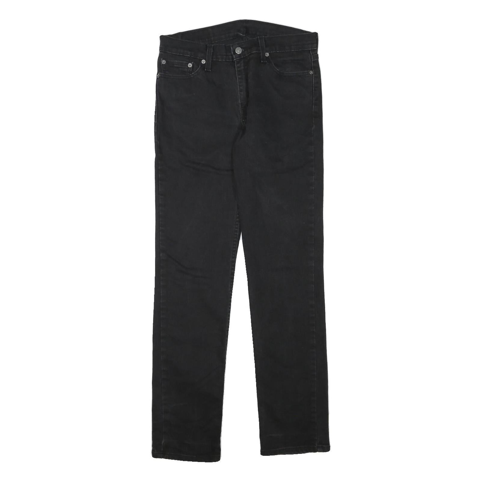 LEVI'S Mens Slim Black Denim Jeans W30 L32 Zip Cotton Blend Stylish Fit Refurbished - N/A refurbished available on Cerqular