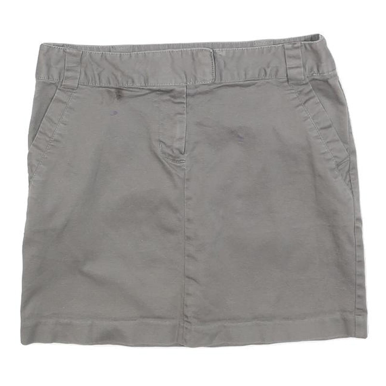 TOMMY HILFIGER Womens Grey Cotton Blend Mini Skirt S Casual Everyday Comfortable Refurbished - N/A refurbished available on Cerqular