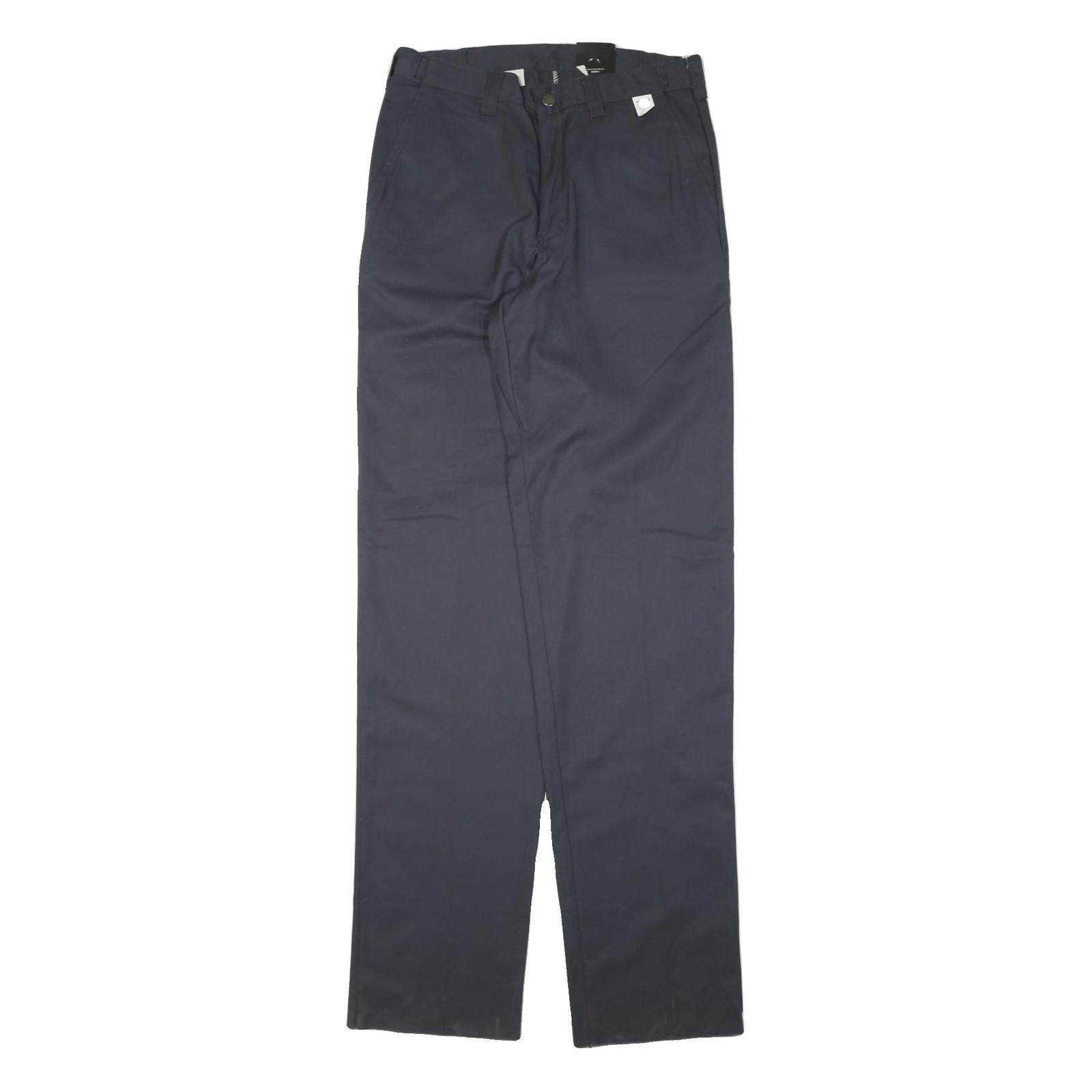DICKIES Mens Cotton Blend Navy Regular Straight Trousers W31 L39 Workwear Refurbished - N/A refurbished available on Cerqular