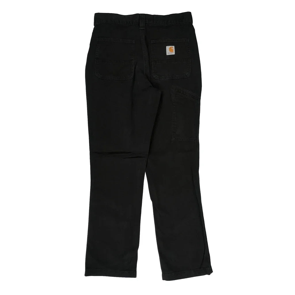 Carhartt Carpenter Trousers - 30W 32L Black Cotton Refurbished - Thrifted (note: this is a term often used to describe second- refurbished available on Cerqular
