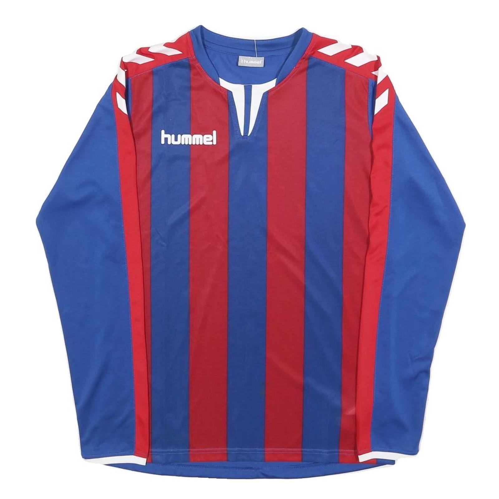 HUMMEL Mens Blue & Red Graphic T-Shirt S Long Sleeve Round Neck Sportswear Refurbished - N/A refurbished available on Cerqular