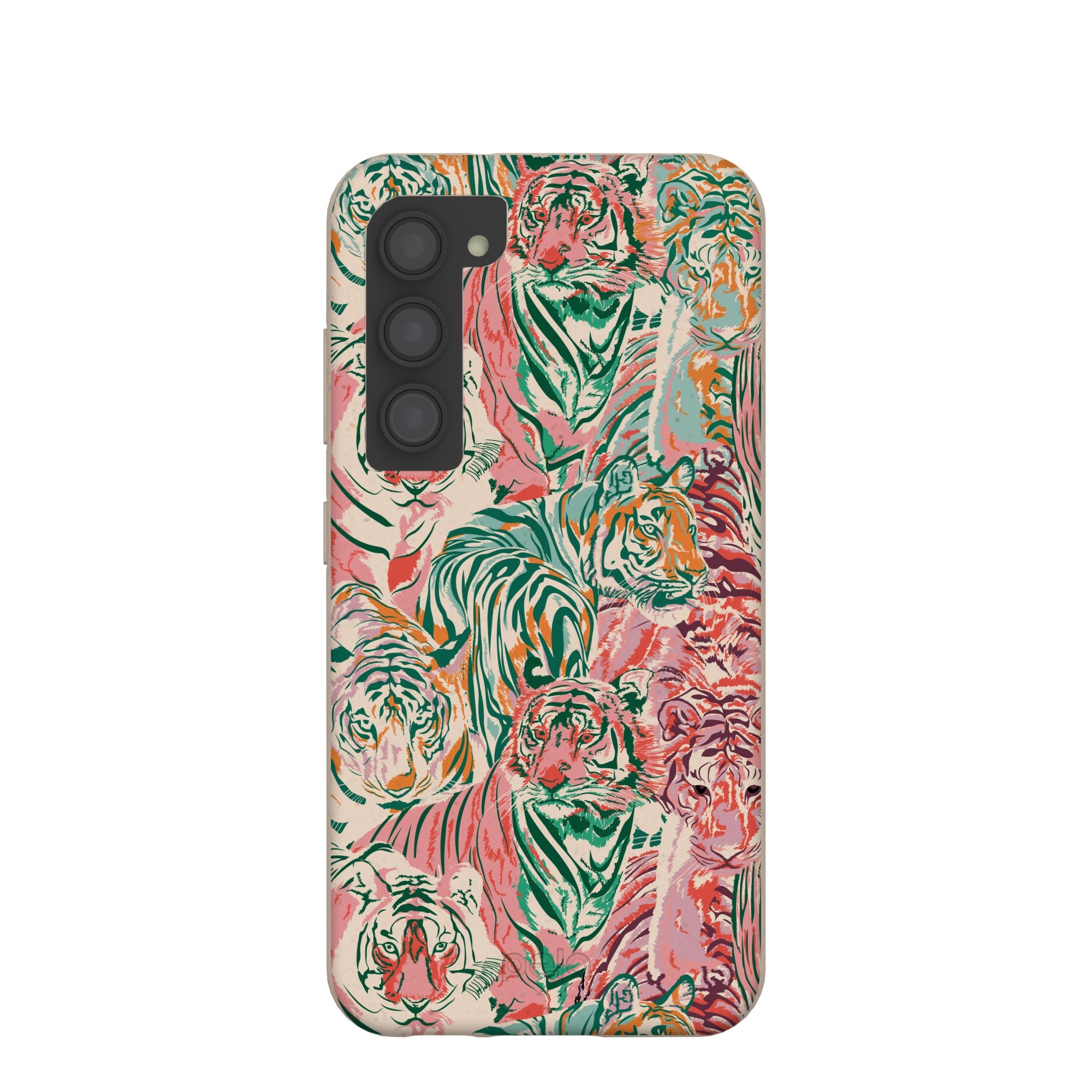 Seashell Hidden Tigers Samsung Galaxy S23 Case Refurbished - Pela Case refurbished available on Cerqular