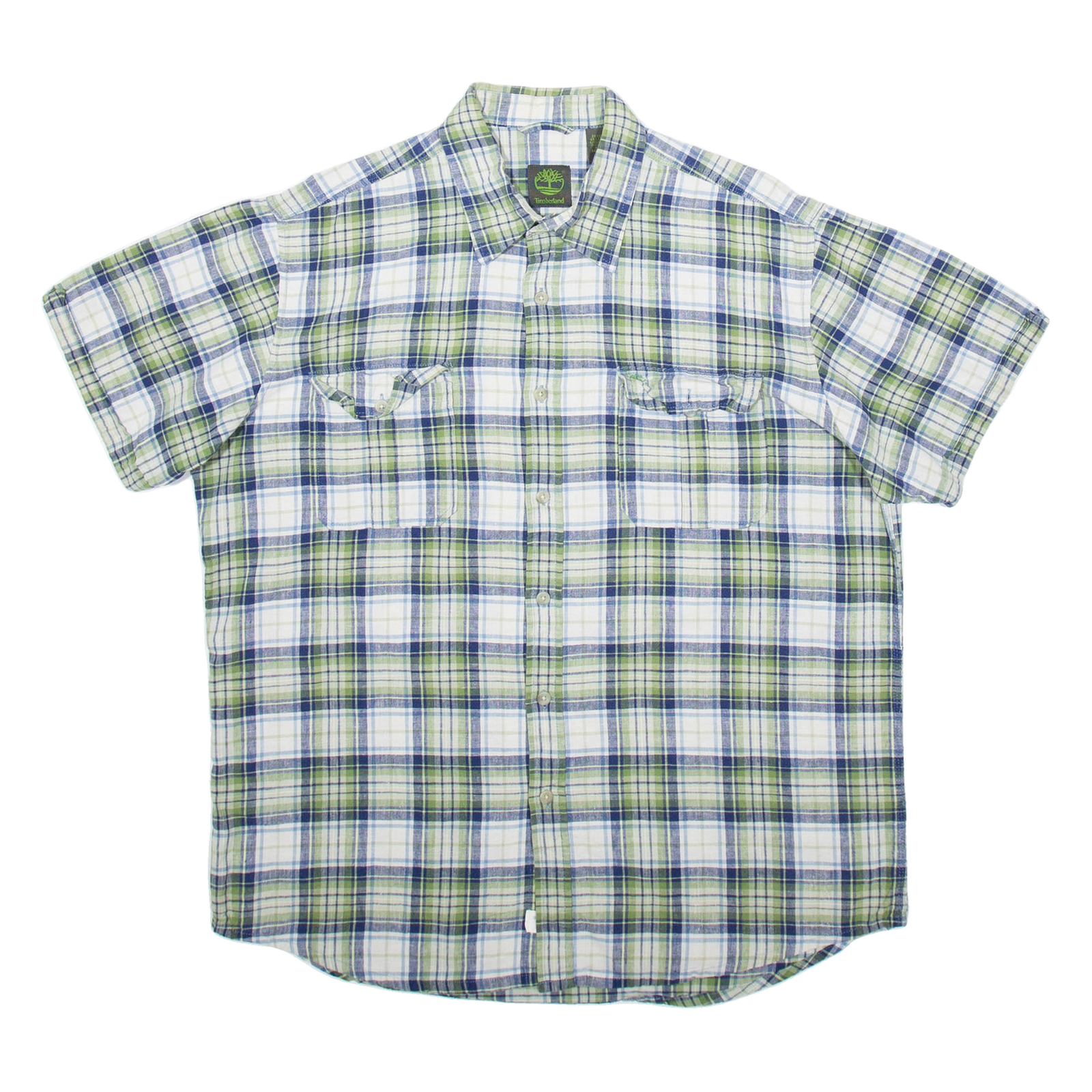TIMBERLAND Mens Shirt Green Check L Refurbished - N/A refurbished available on Cerqular