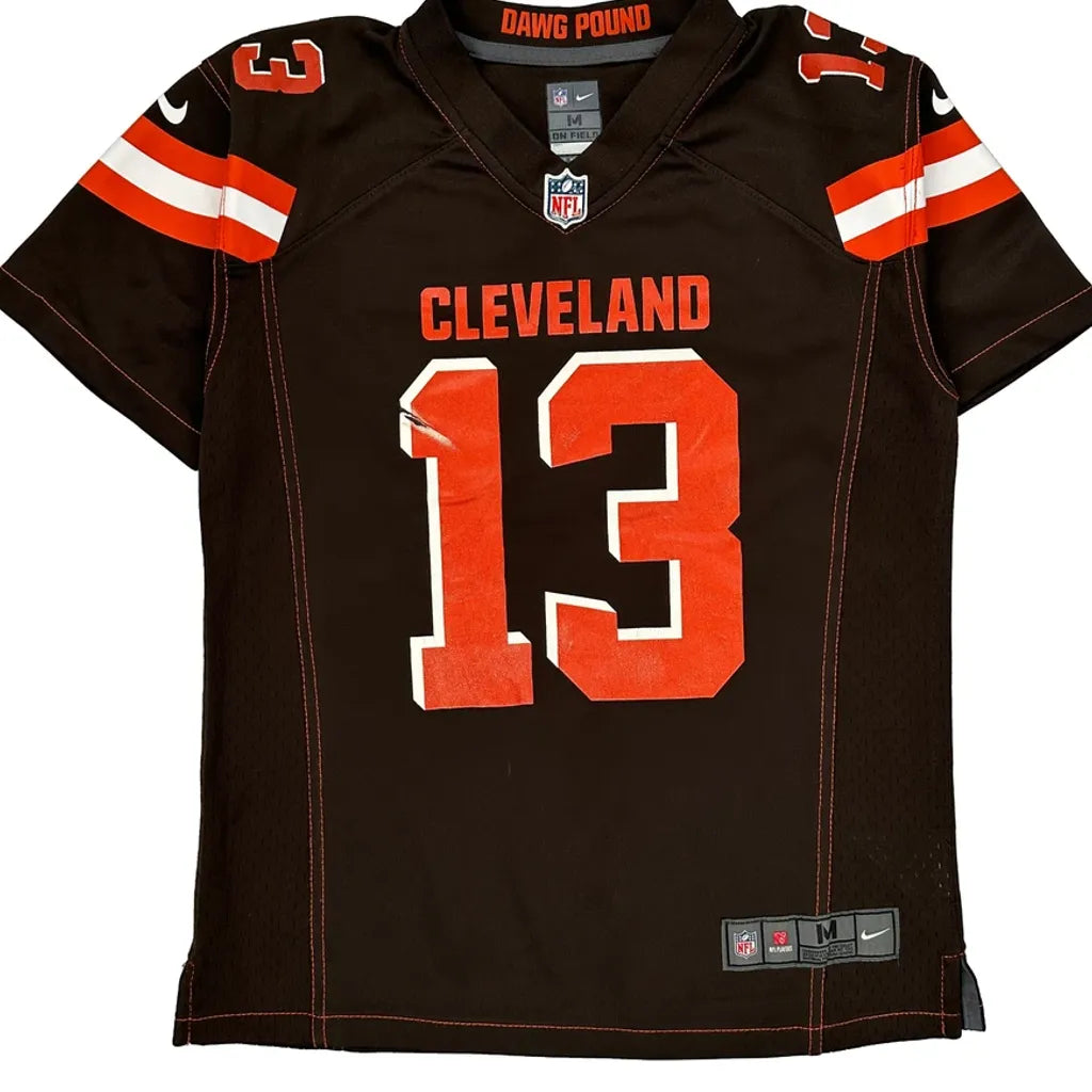 Age 11-12 Cleveland Browns Nike Nfl Jersey - Medium Brown Polyester Refurbished - Thrifted (note: this is a term often used to describe second- refurbished available on Cerqular