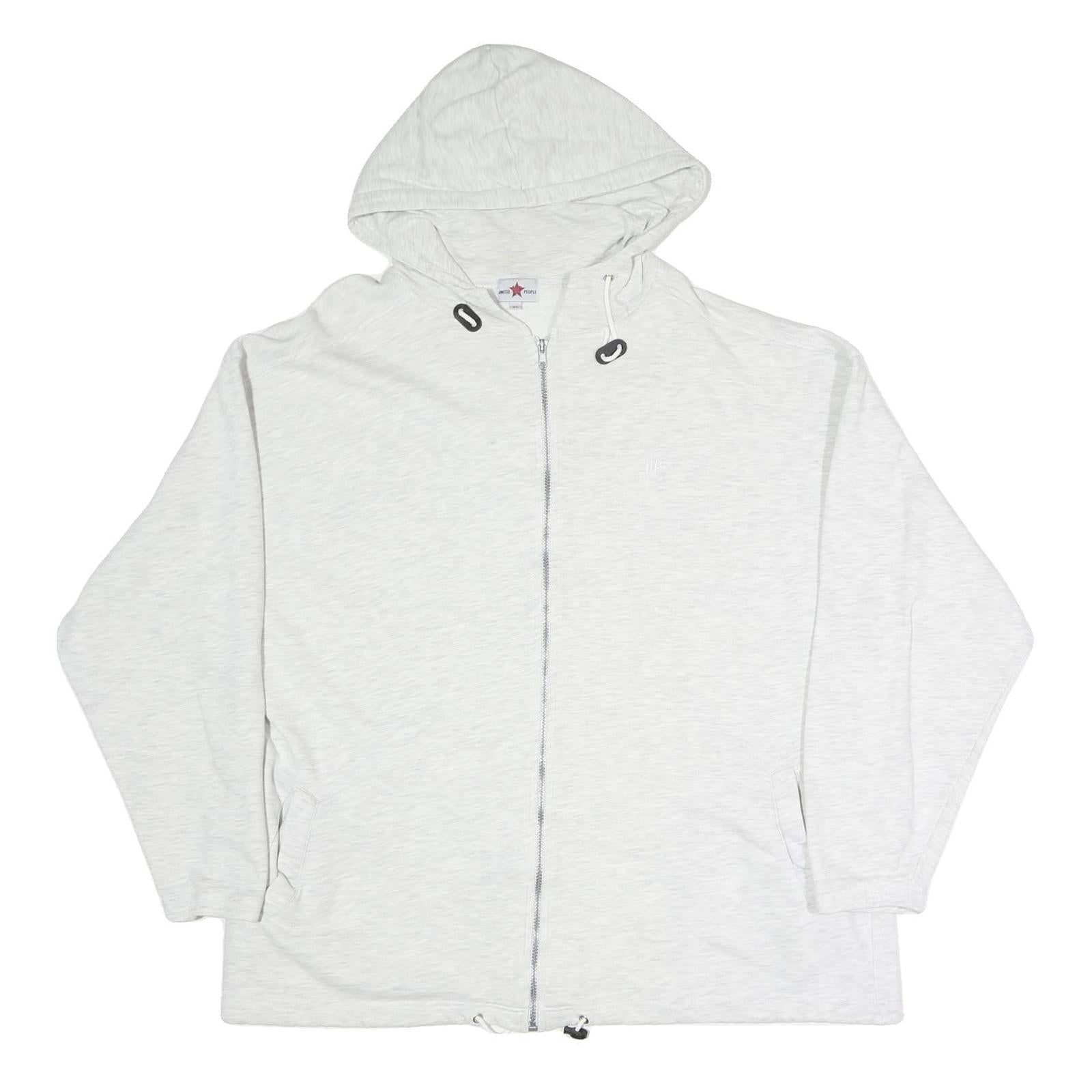 UNITED UP PEOPLE Mens White Full Zip Hoodie XL Cotton Blend Casual Wear Refurbished - N/A refurbished available on Cerqular