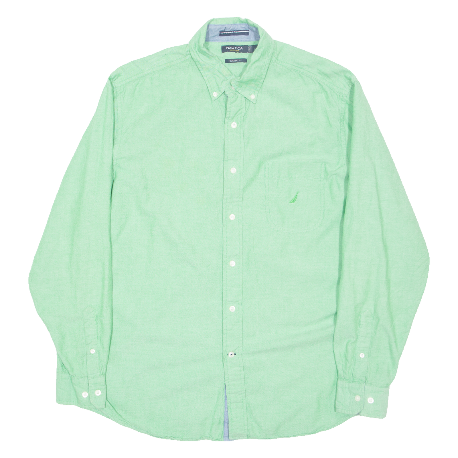 Buy NAUTICA Mens Plain Shirt Green Long Sleeve L Refurbished - $23.39 NAUTICA Mens Plain Shirt Green Long Sleeve L Refurbished - N/A refurbished available on Cerqular