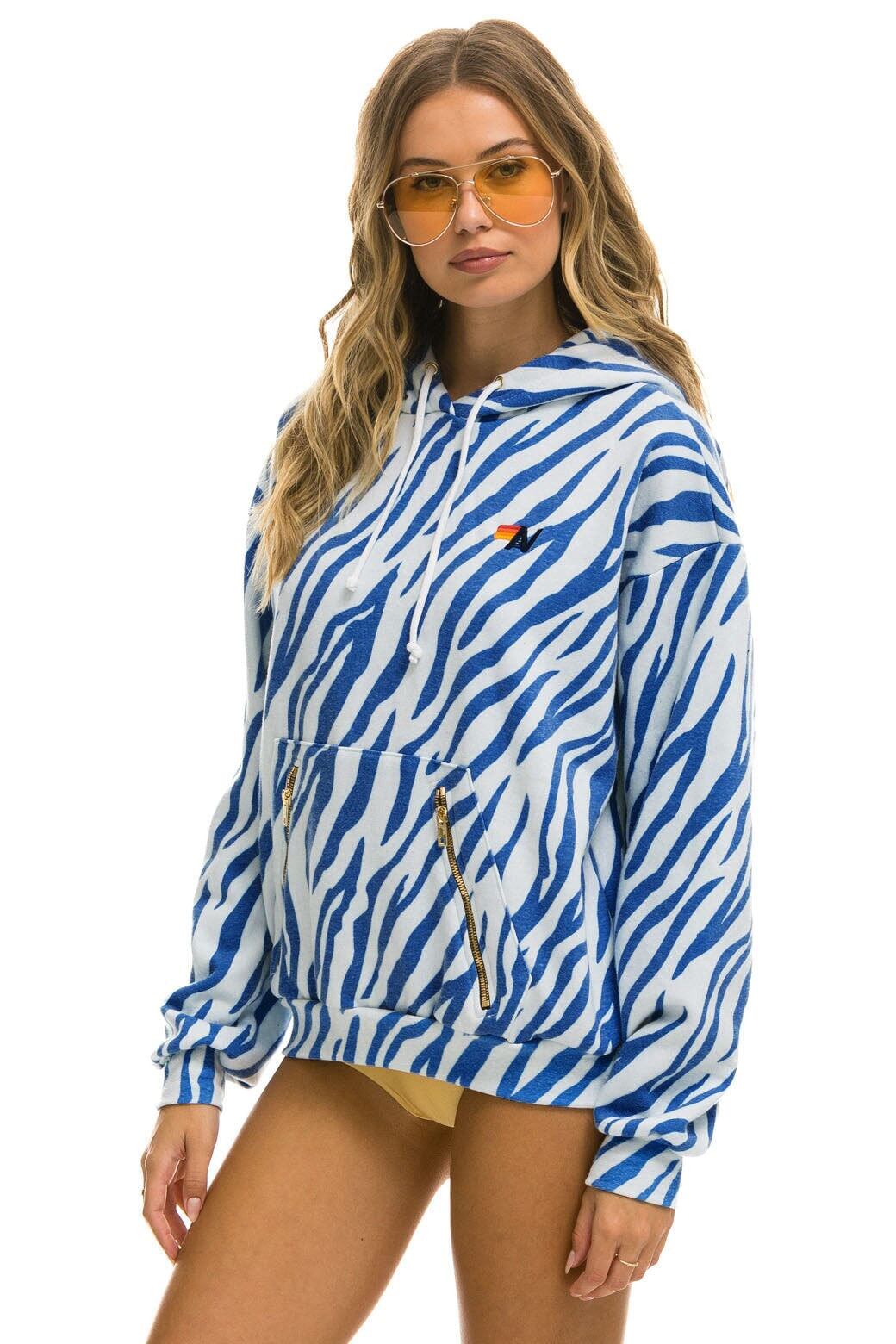 Hoodie Hdprxztiger Blue-Tiger | Color: BLUE TIGER | Size: M Refurbished - Rue Madame is a known brand, and the standardized name is " refurbished available on Cerqular