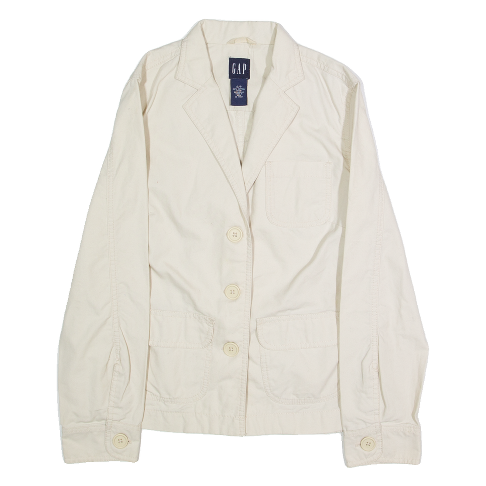 GAP Womens Blazer Jacket Beige S Refurbished - N/A refurbished available on Cerqular