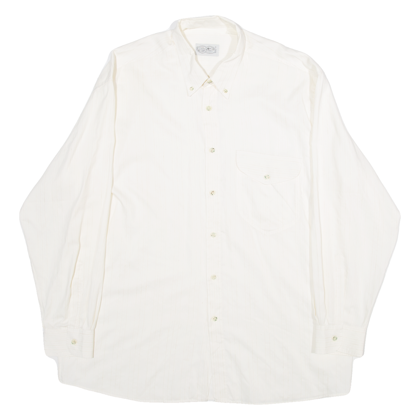 ORIGINAL LINCRON SHIRT Mens Shirt Cream Striped Long Sleeve XL Refurbished - N/A refurbished available on Cerqular
