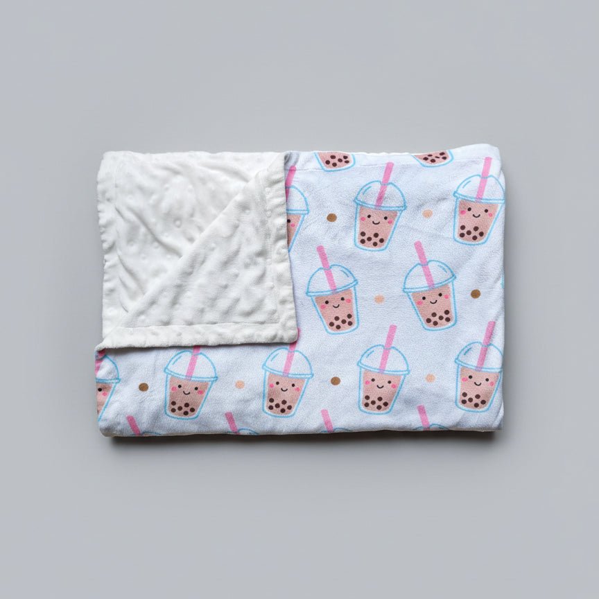 Minky Fleece Sensory Baby Blanket - Boba Refurbished - The Wee Bean refurbished available on Cerqular