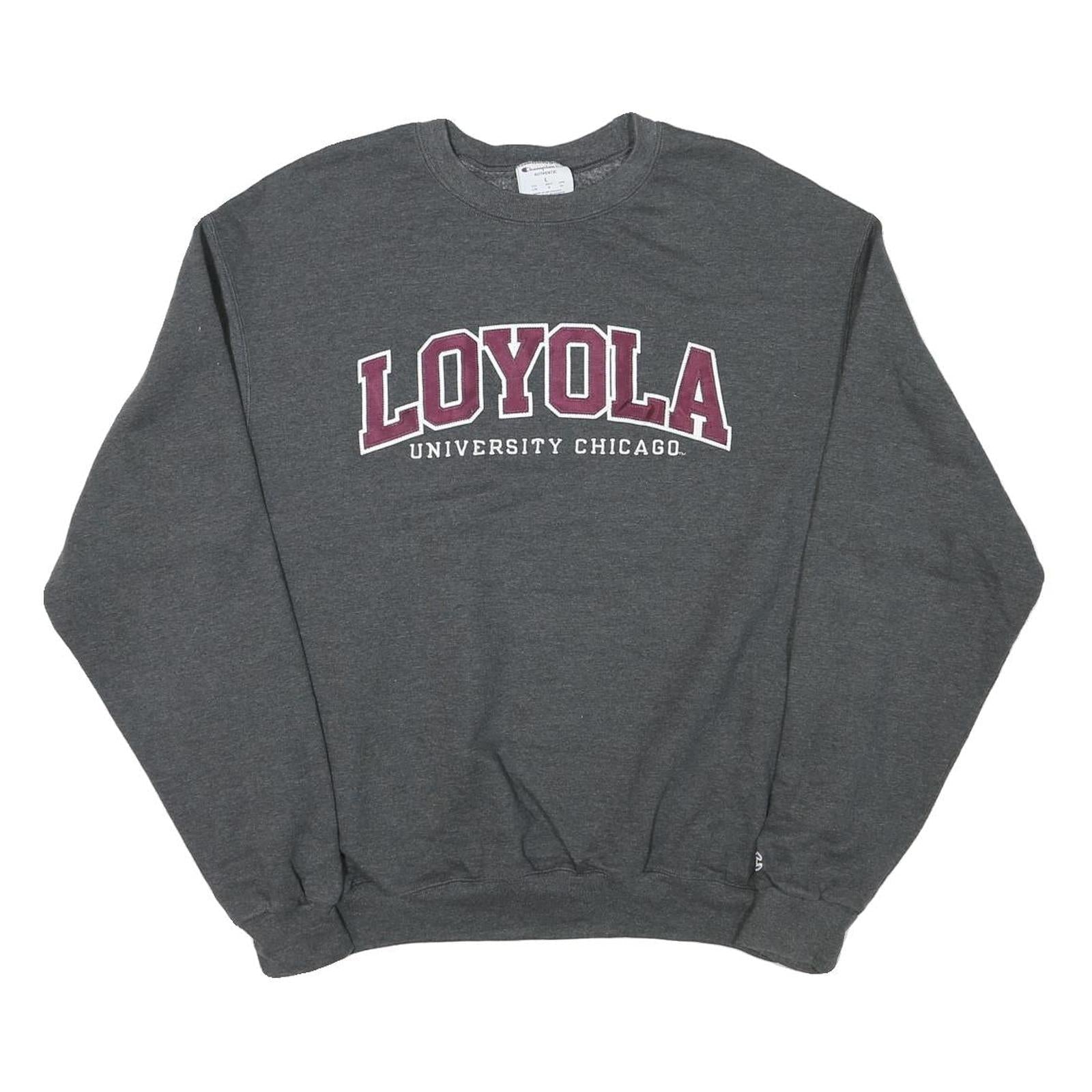 Buy CHAMPION Mens Grey Loyola University Chicago Crew Neck L Cotton Blend Sweatshirt Refurbished - $33.79 CHAMPION Mens Grey Loyola University Chicago Crew Neck L Cotton Blend Sweatshirt Refurbished - N/A refurbished available on Cerqular