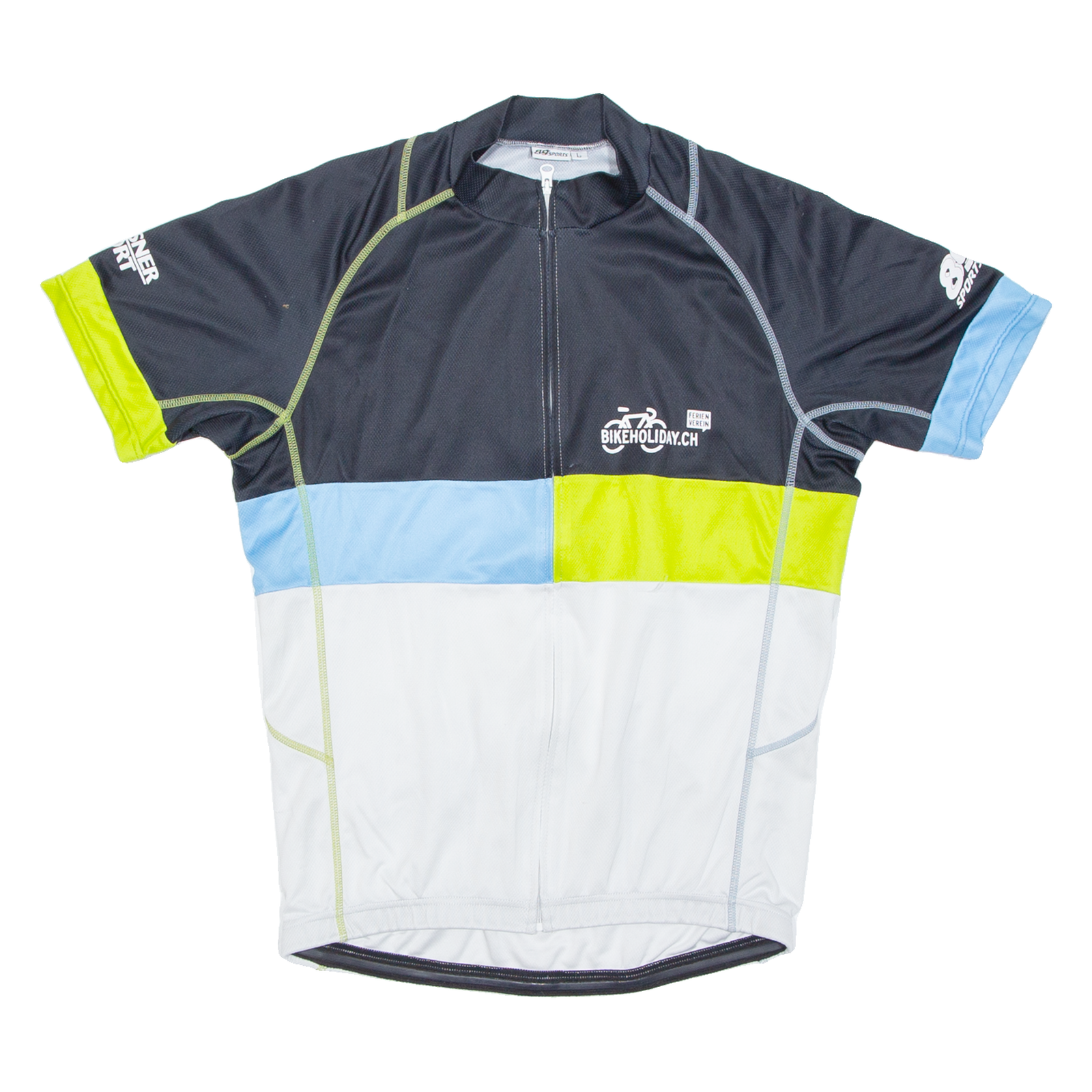 Cycling Mens Jersey Blue 1/2 Zip L Refurbished - N/A refurbished available on Cerqular