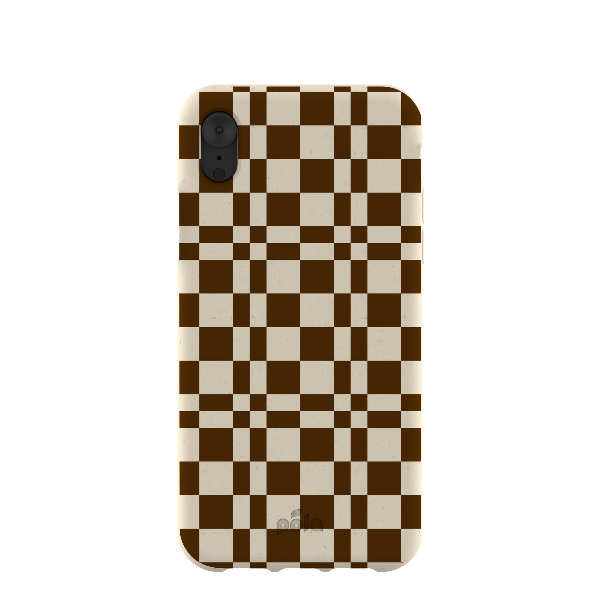London Fog Chestnut Checkers iPhone XR Case Refurbished - Pela Case refurbished available on Cerqular