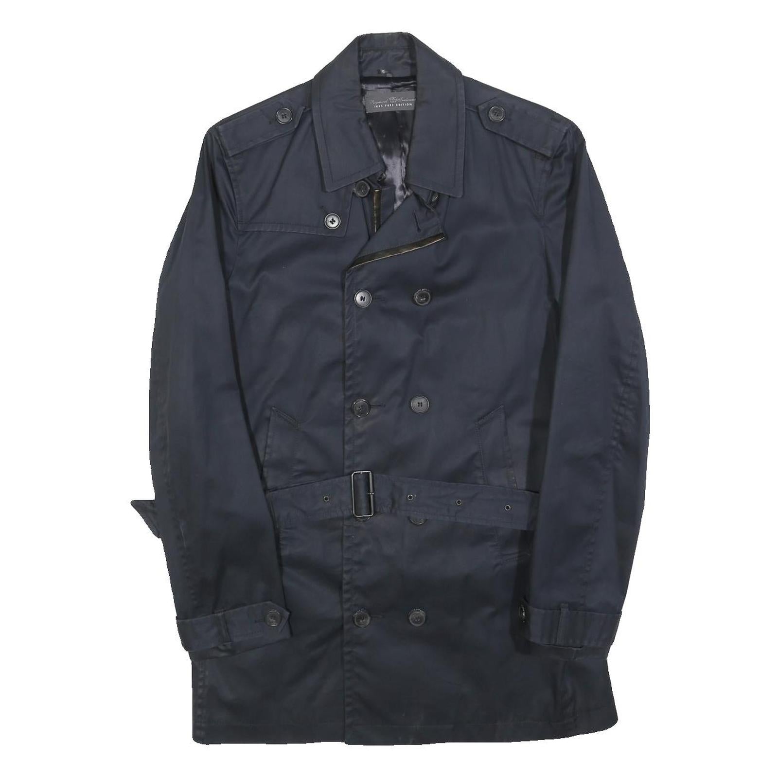 IKKS PURE EDITION Womens Navy Blue Classic Cotton Blend Button Jacket M Refurbished - N/A refurbished available on Cerqular