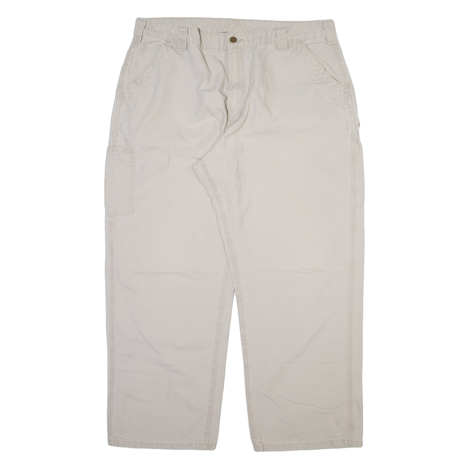 CARHARTT Carpenter Mens Trousers Grey Relaxed Straight W40 L30 Refurbished - N/A refurbished available on Cerqular