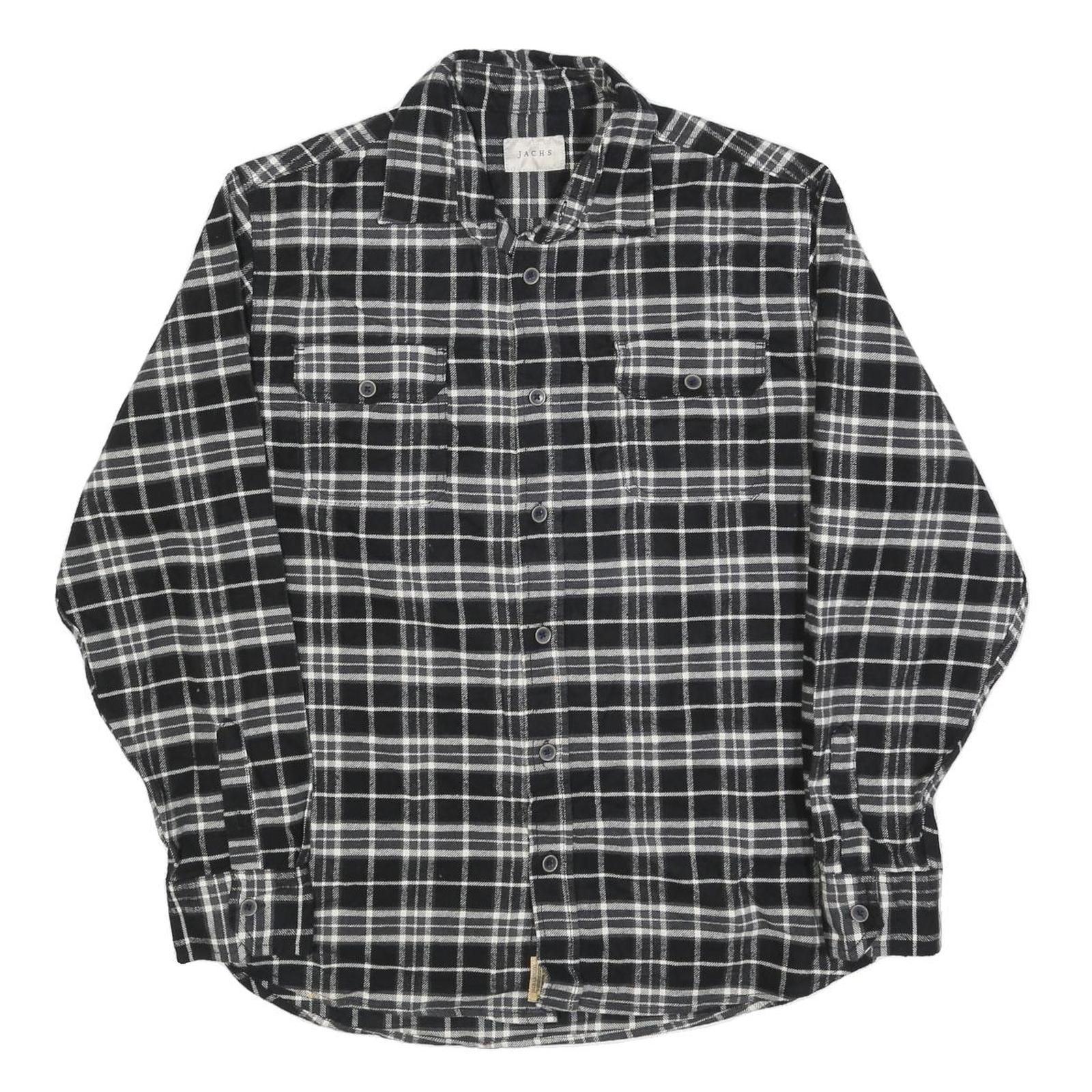 Buy JACHS Mens Black & White Check Shirt L Cotton Blend Casual Long Sleeve Button Refurbished - $32.49 JACHS Mens Black & White Check Shirt L Cotton Blend Casual Long Sleeve Button Refurbished - N/A refurbished available on Cerqular