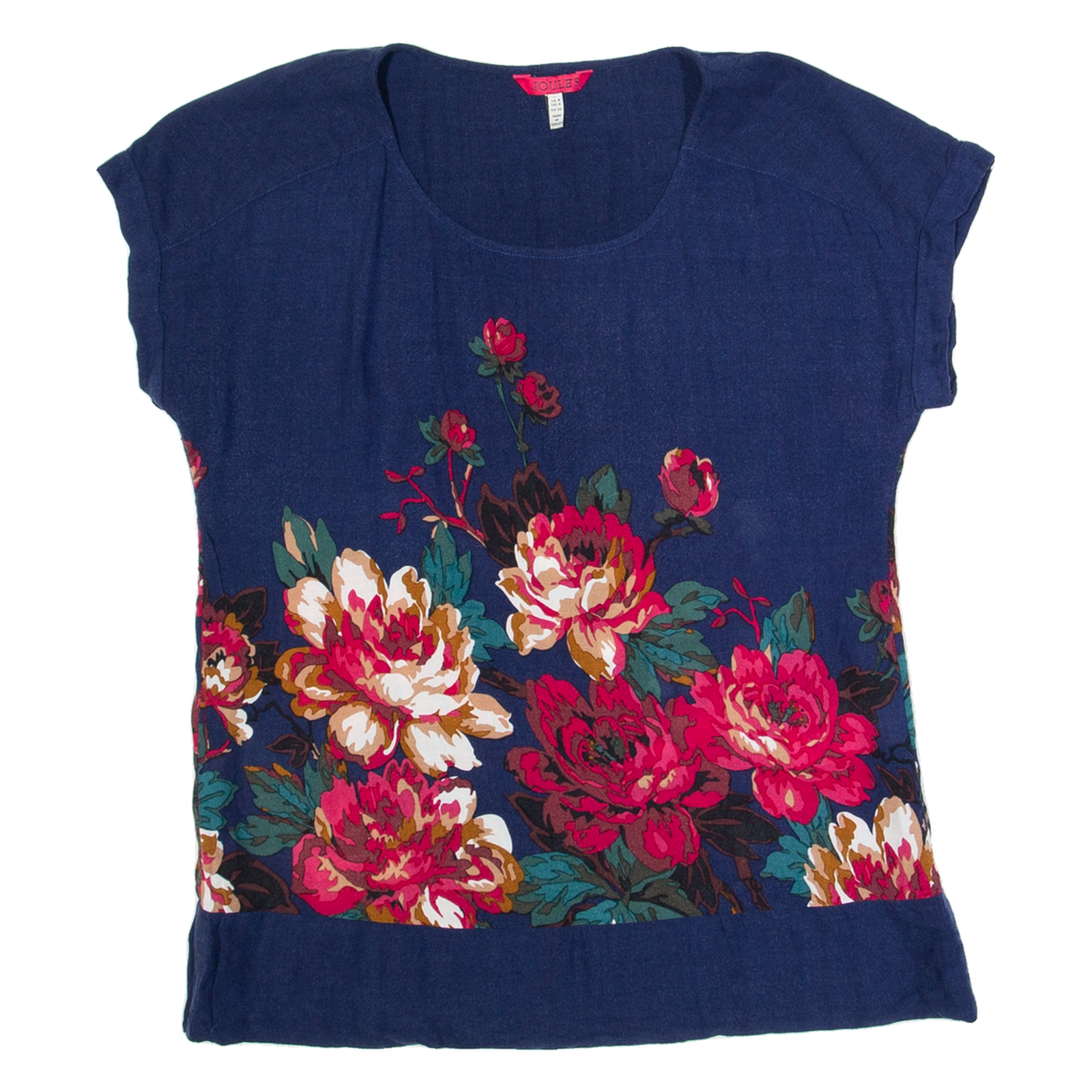 JOULES Womens Printed Top Blue Viscose Floral UK 6 Refurbished - N/A refurbished available on Cerqular