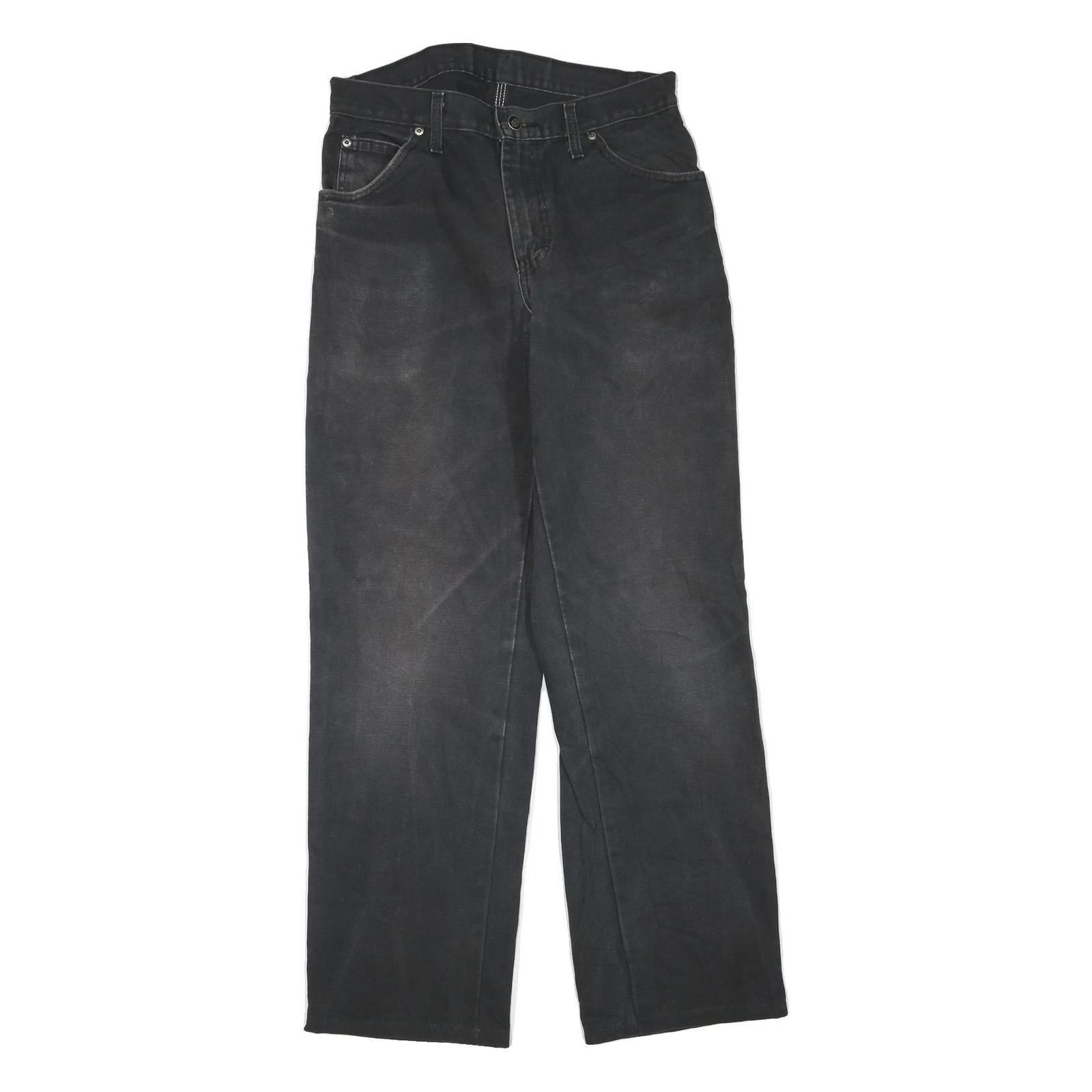 DICKIES Mens Black Regular Fit Straight Leg Trousers W30 L31 Cotton Blend Refurbished - N/A refurbished available on Cerqular