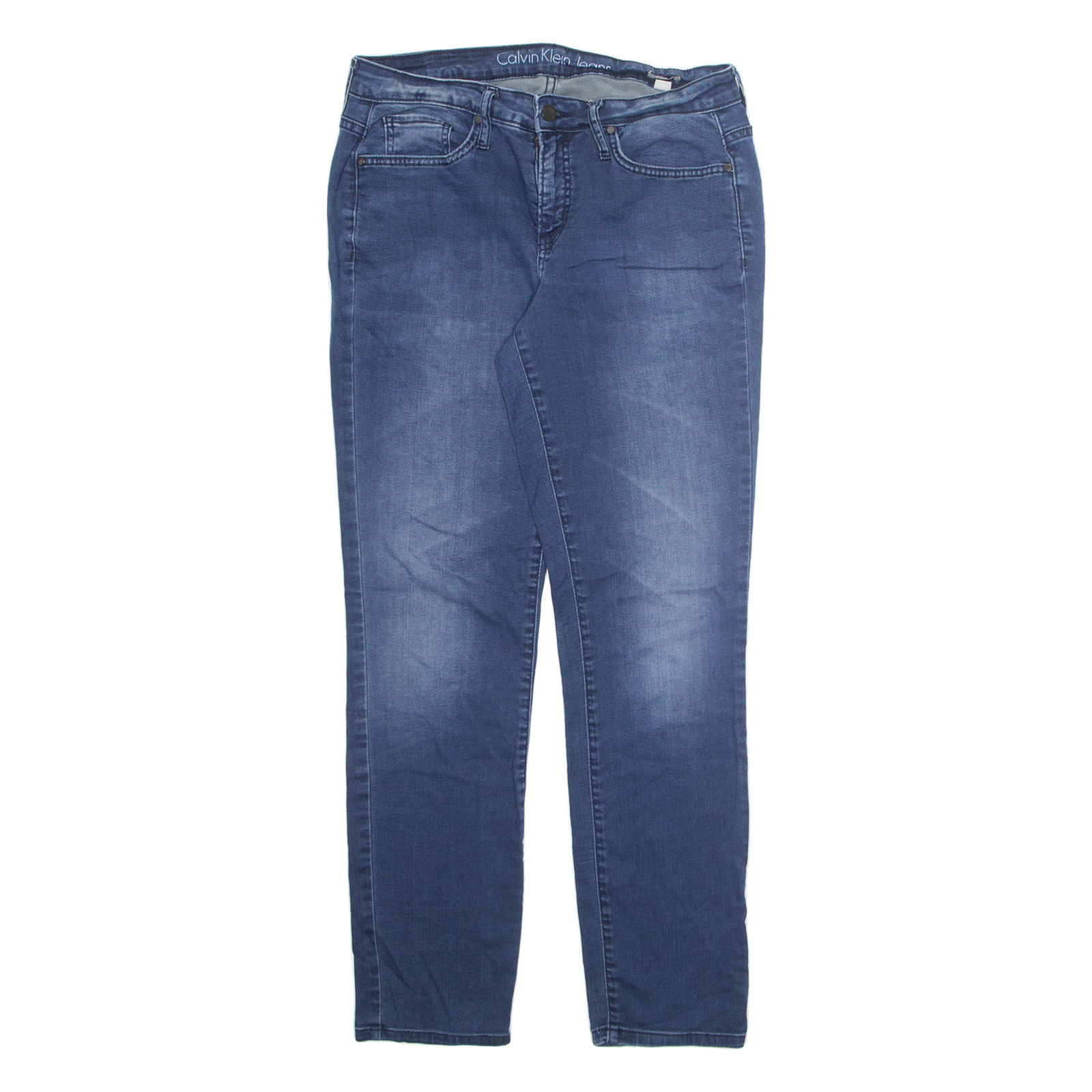 CALVIN KLEIN JEANS Mens Jeans Blue Regular Tapered Stone Wash W29 L30 Refurbished - N/A refurbished available on Cerqular