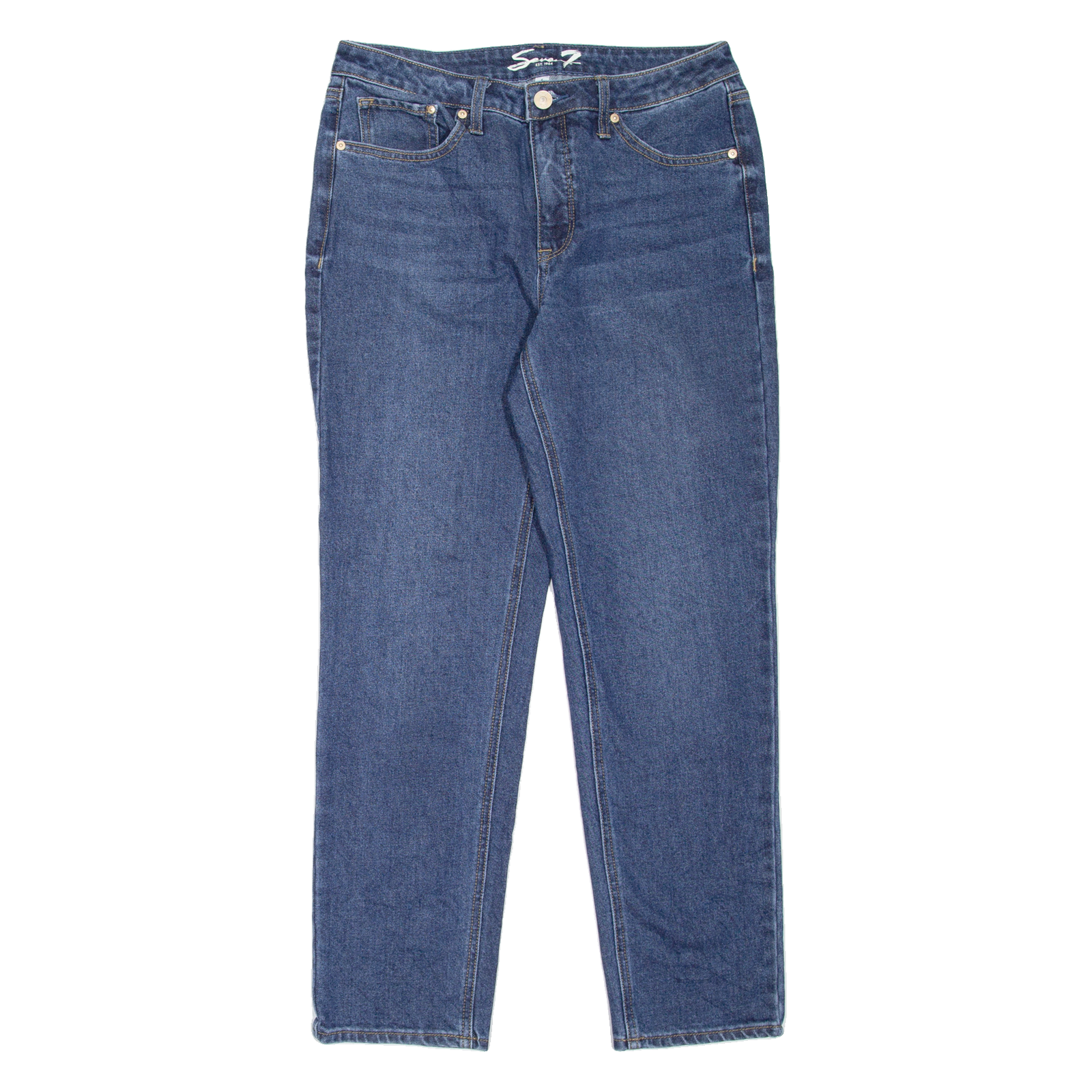 SEVEN7 Womens Jeans Blue Slim Straight Stone Wash W30 L28 Refurbished - N/A refurbished available on Cerqular