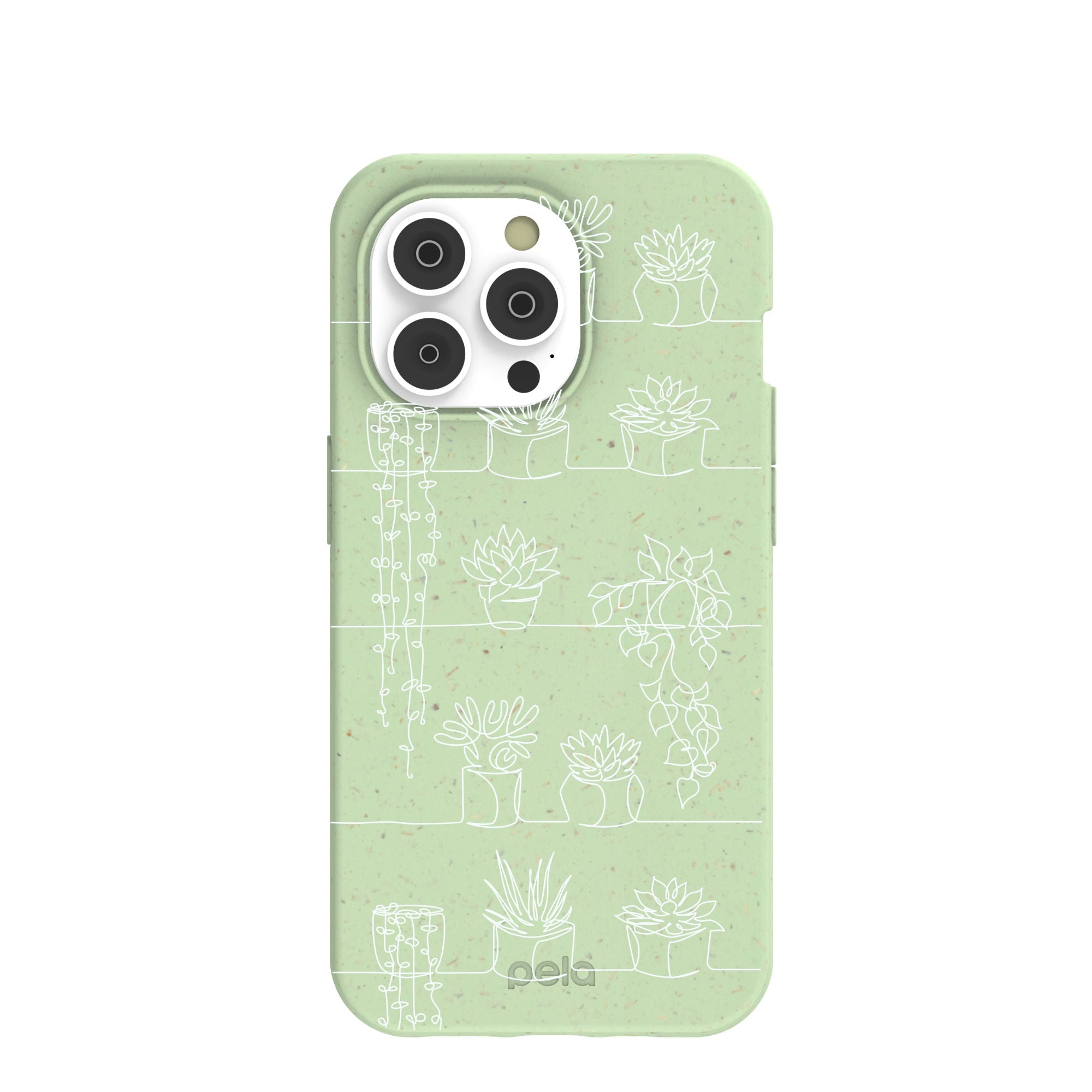 Sage Green Green Cascade iPhone 14 Pro Case Refurbished - Pela Case refurbished available on Cerqular