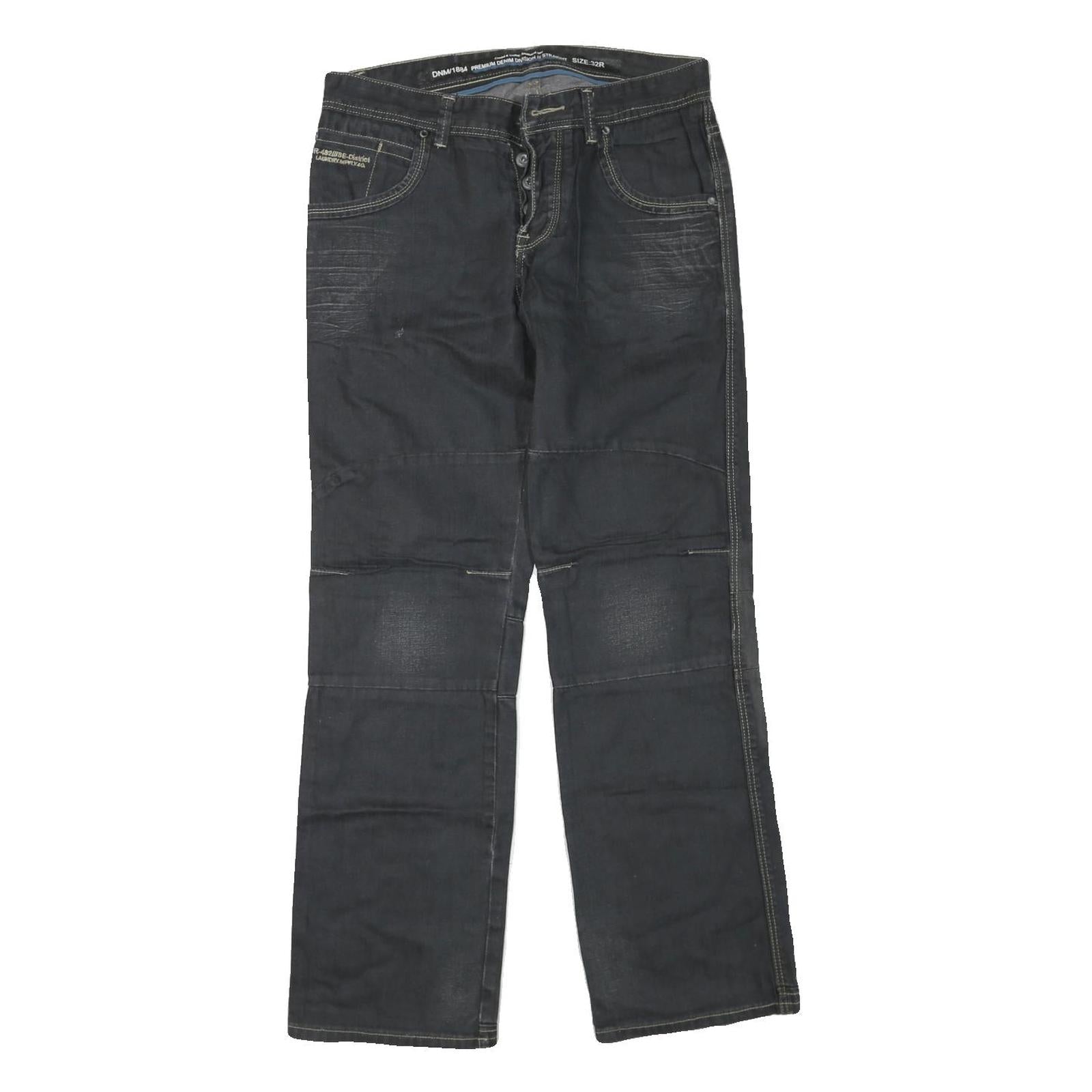 Womens Regular Fit Black Denim Jeans W32 L32 Cotton Blend Zip Pockets Casual Refurbished - N/A refurbished available on Cerqular