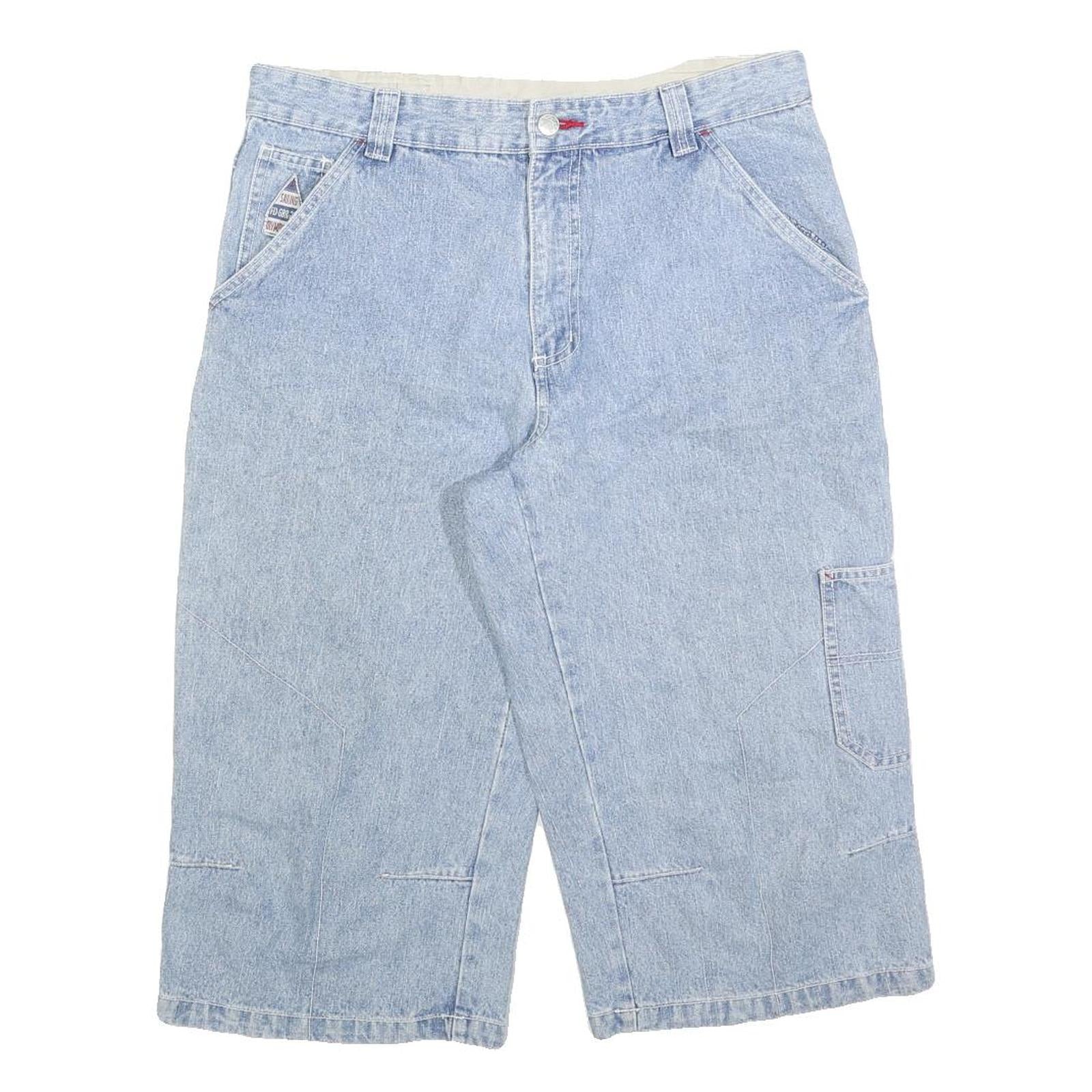 Buy IDENTIC Mens Denim Blue Cotton Blend Cargo Shorts M W32 Long Length Refurbished - $15.59 IDENTIC Mens Denim Blue Cotton Blend Cargo Shorts M W32 Long Length Refurbished - N/A refurbished available on Cerqular