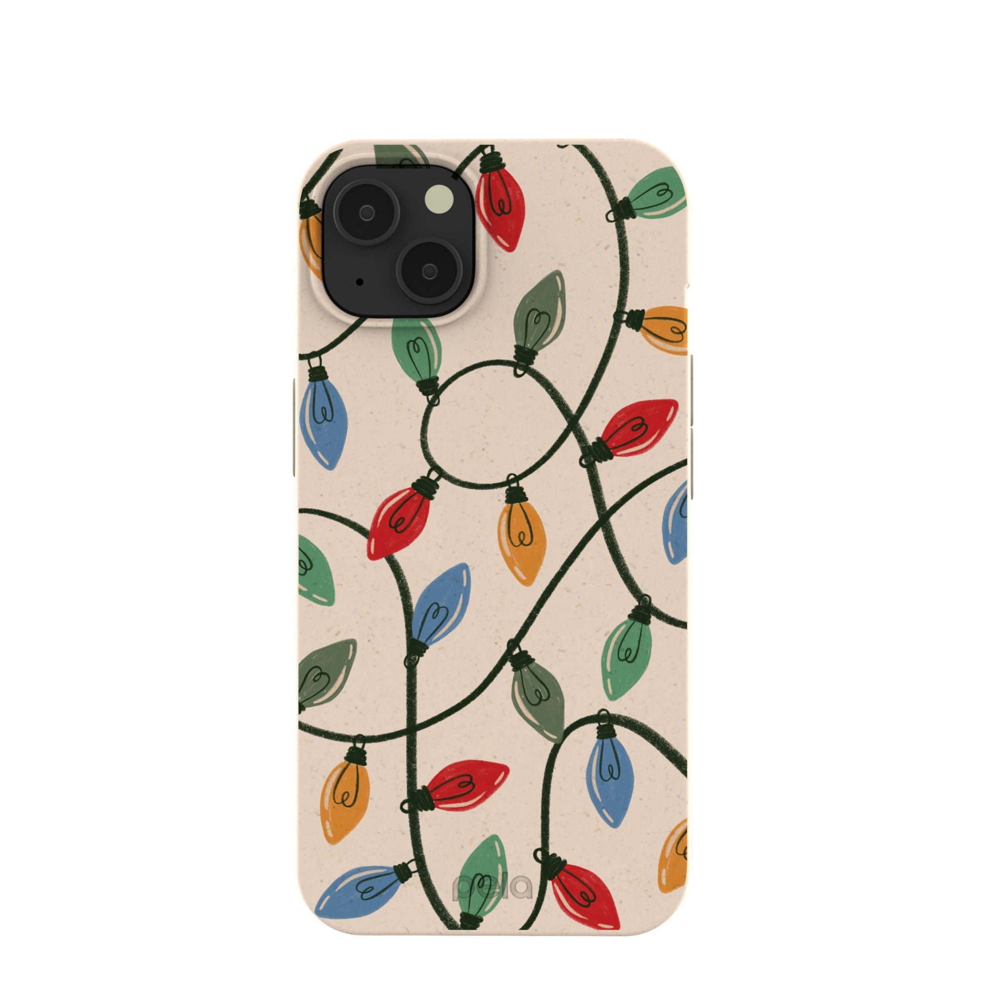 Seashell Holiday Lights iPhone 13 Case Refurbished - Pela Case refurbished available on Cerqular