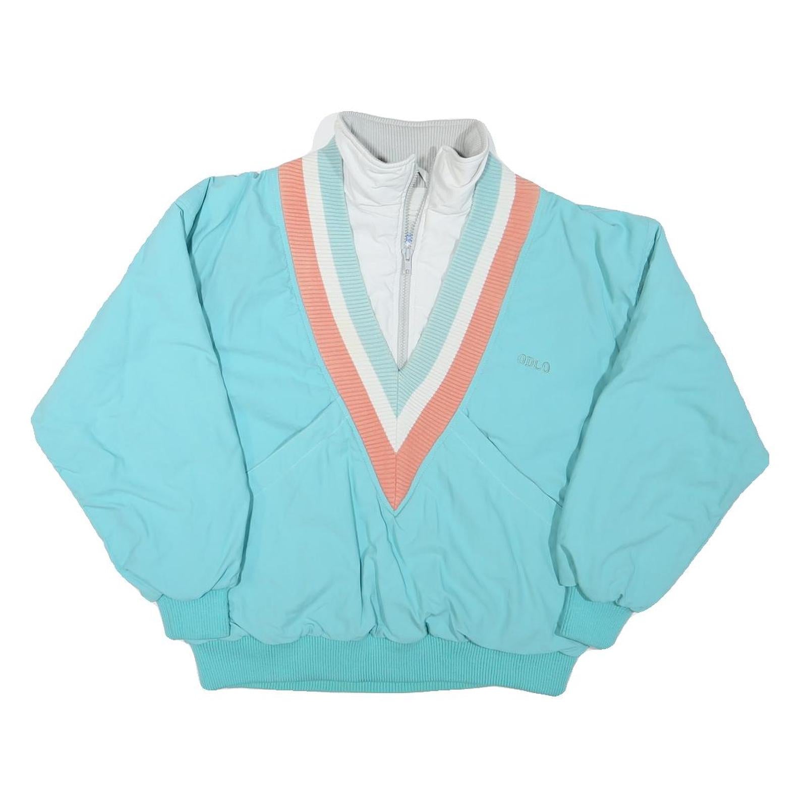 ODLO Womens Blue Zip Jacket L Polyester Blend Colourblock Casual Sport Refurbished - N/A refurbished available on Cerqular