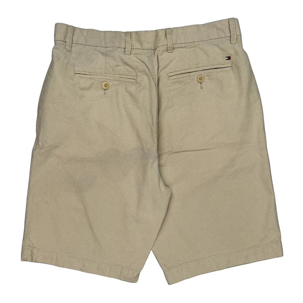 Buy Tommy Hilfiger Checked Chino Shorts - 31W 10L Beige Cotton Refurbished - $29.47 Tommy Hilfiger Checked Chino Shorts - 31W 10L Beige Cotton Refurbished - Thrifted (note: this is a term often used to describe second- refurbished available on Cerqular