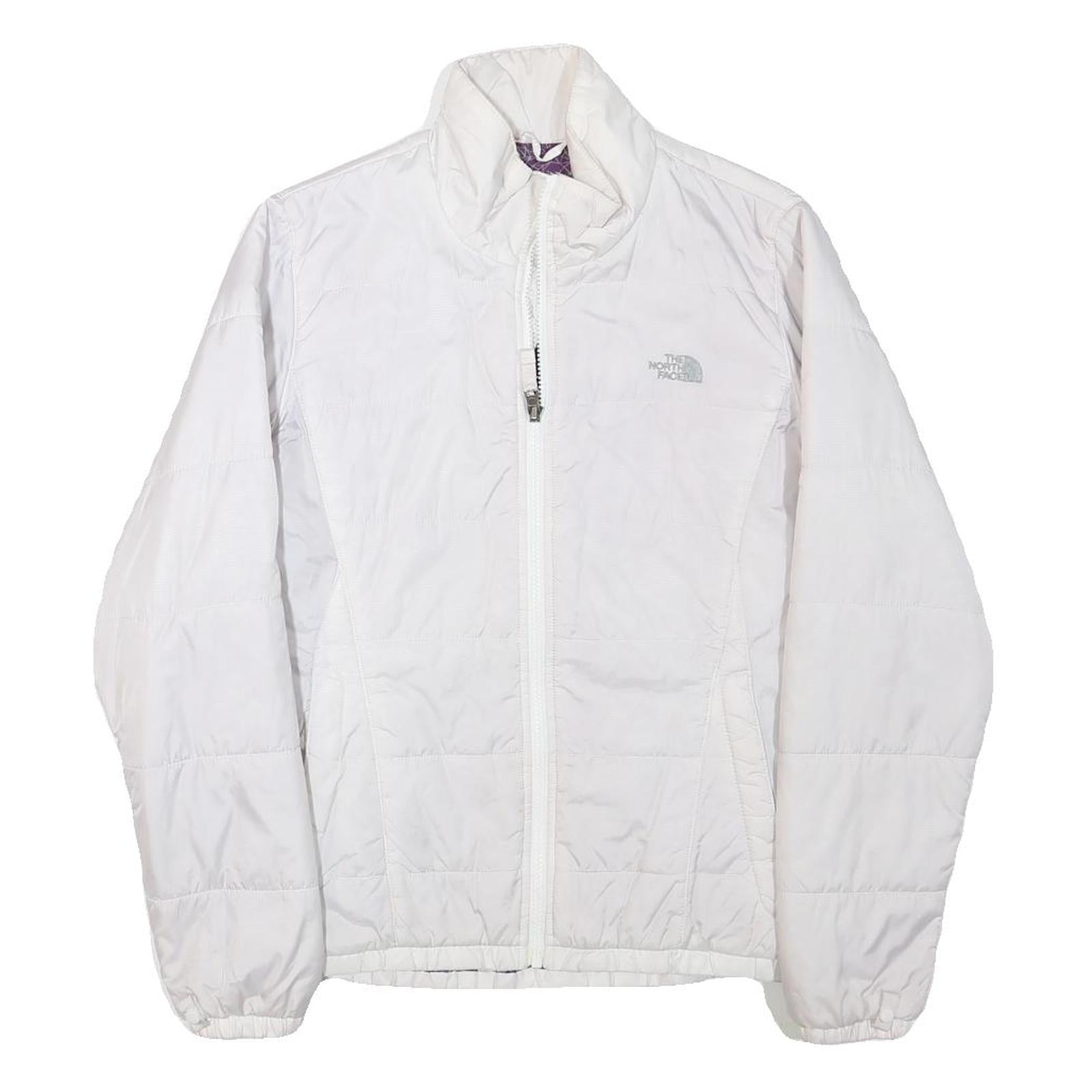 THE NORTH FACE Womens White Jacket M Polyester Blend Plain Outdoor Zip Warm Refurbished - N/A refurbished available on Cerqular