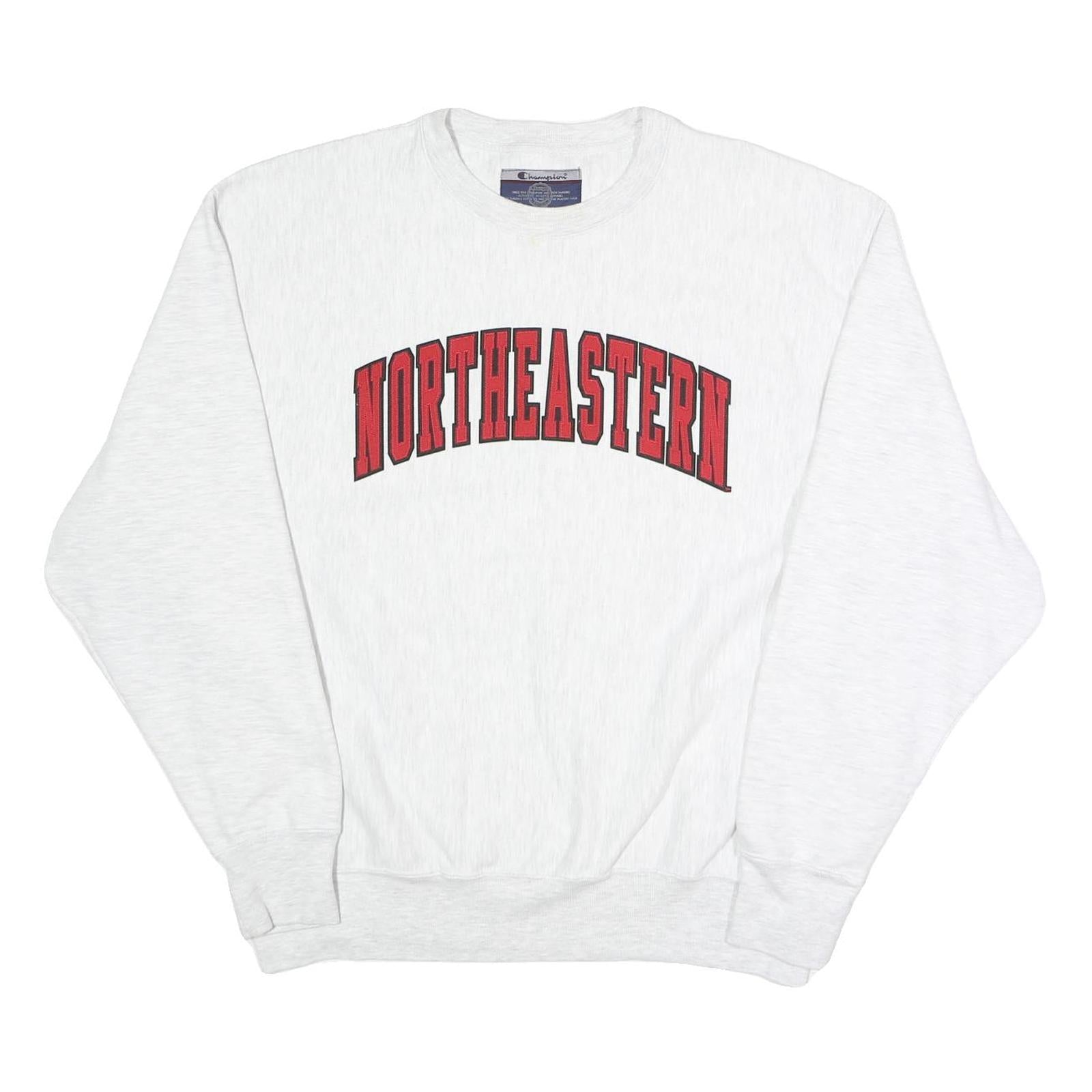 Buy CHAMPION Mens White Northeastern Crew Neck L Cotton Blend Sweatshirt Refurbished - $29.89 CHAMPION Mens White Northeastern Crew Neck L Cotton Blend Sweatshirt Refurbished - N/A refurbished available on Cerqular