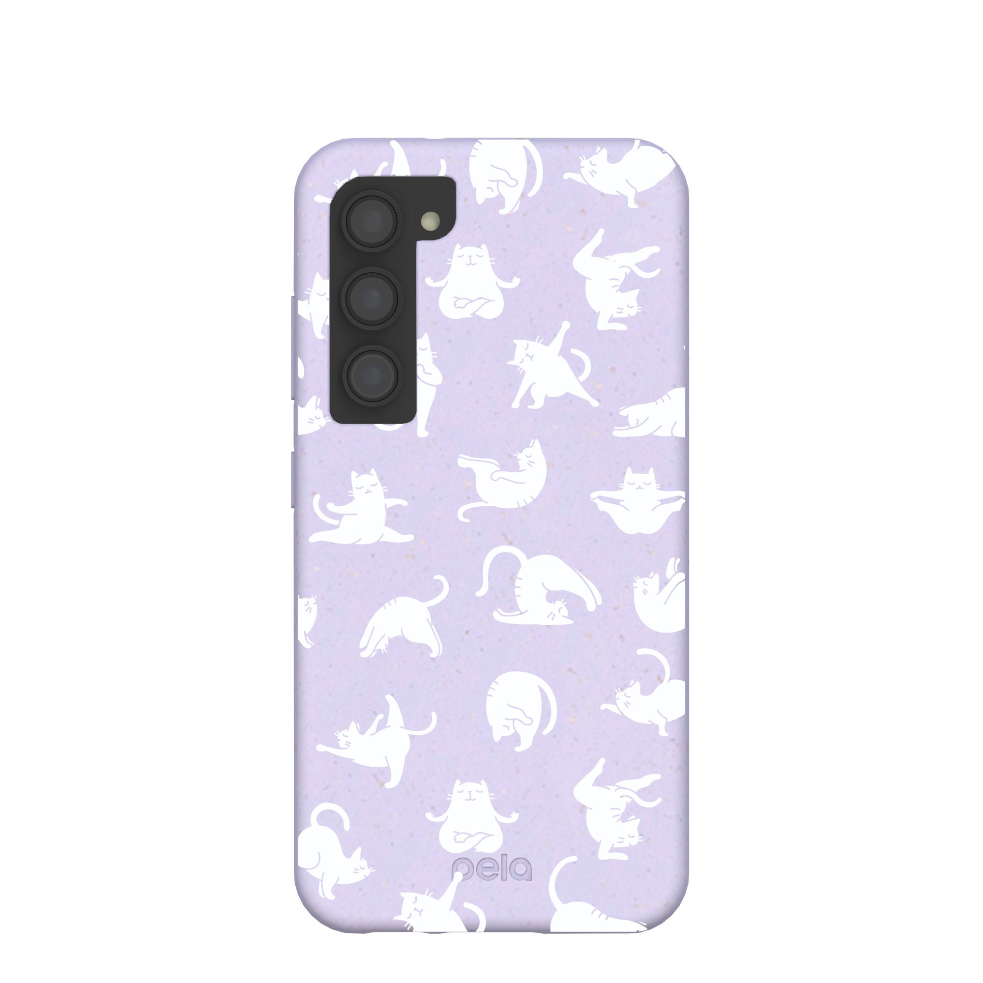 Lavender Yoga Cat Samsung Galaxy S23 Case Refurbished - Pela Case refurbished available on Cerqular