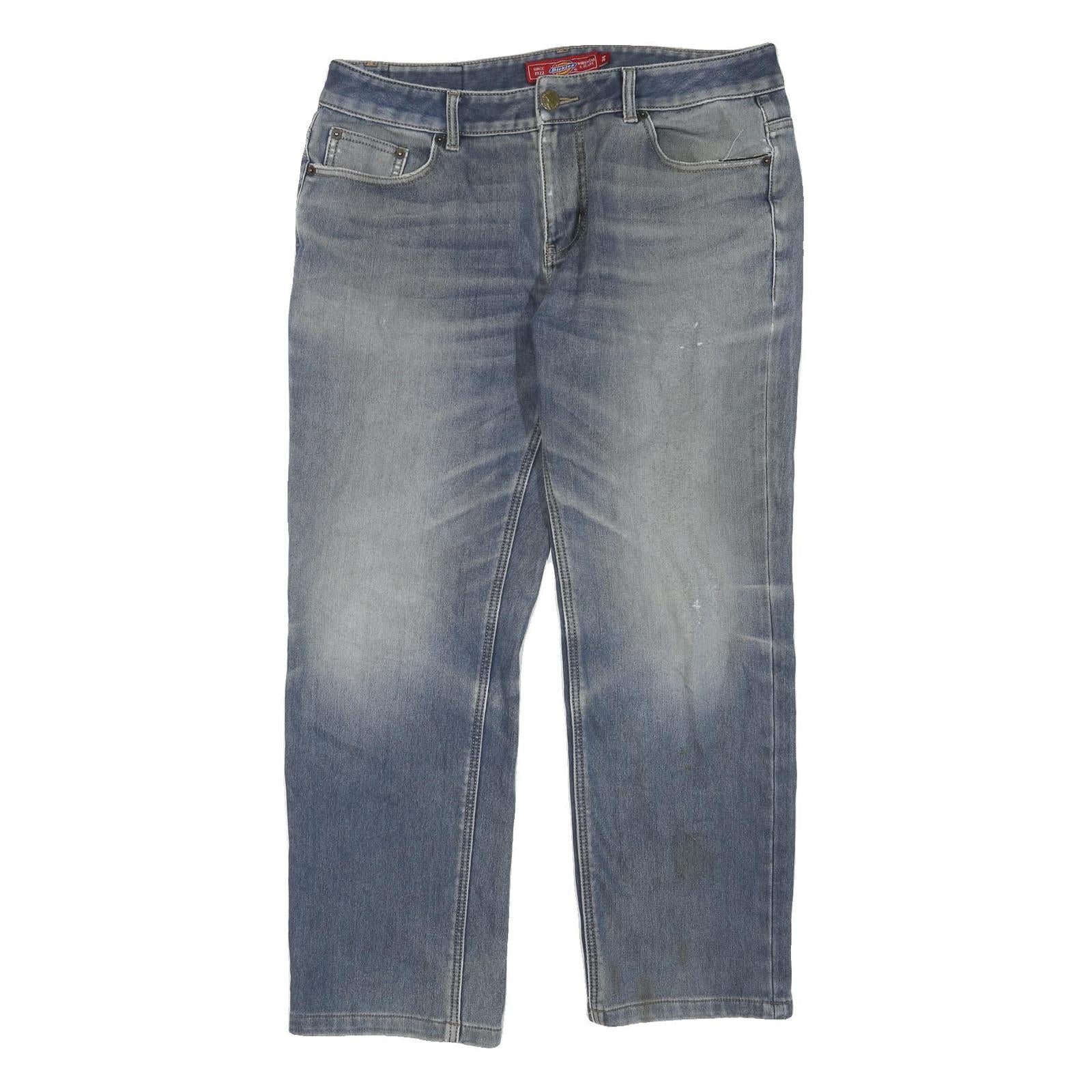 DICKIES Womens Regular Fit Blue Denim Jeans W34 L29 Zip Closure Casual Refurbished - N/A refurbished available on Cerqular