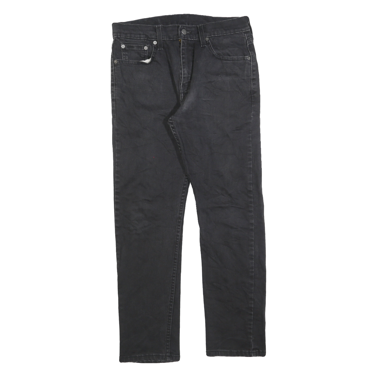 LEVI'S 502 Mens Black Regular Denim Dark W30 L27 Zip Jeans Stylish Comfort Refurbished - N/A refurbished available on Cerqular