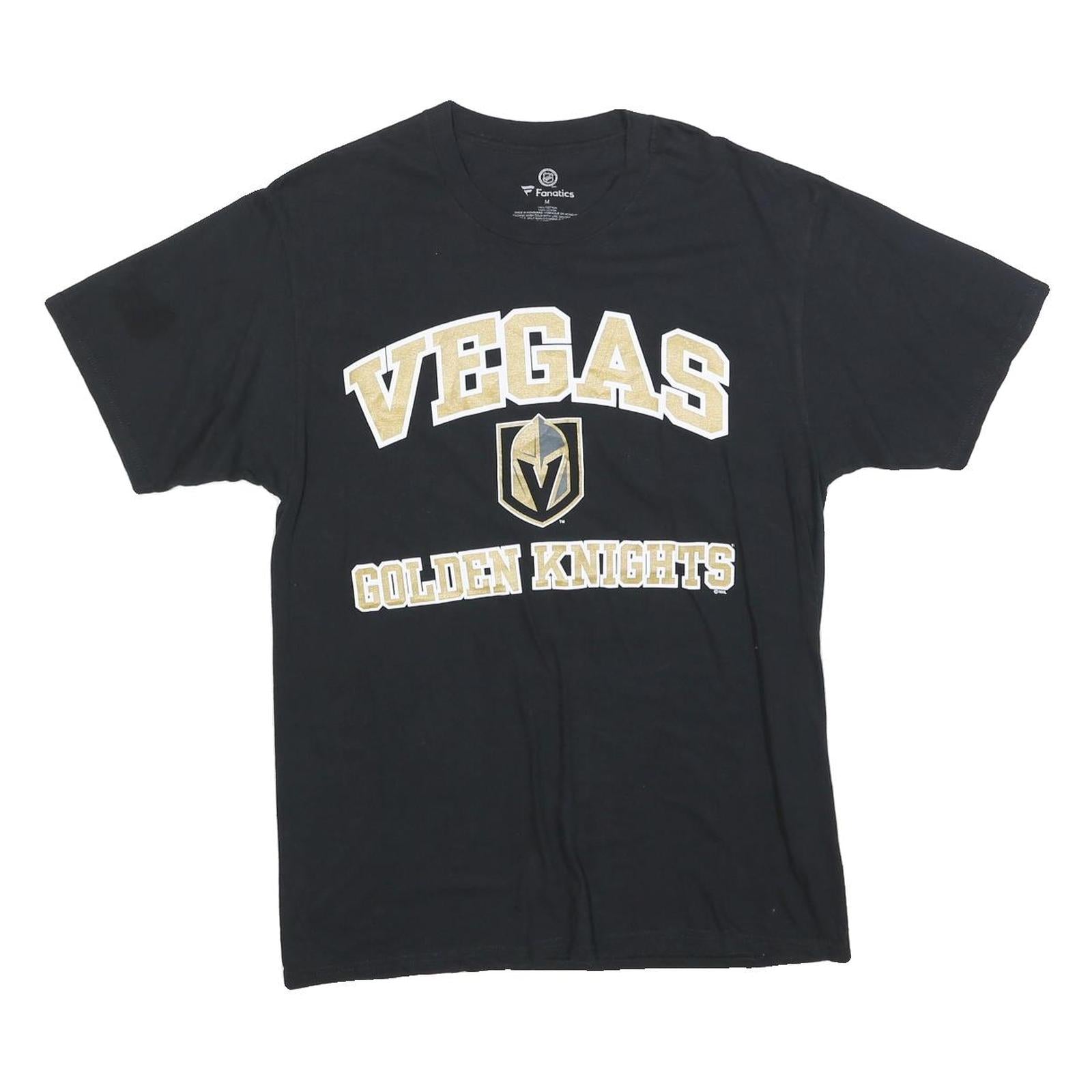 FANATICS Mens Black Vegas Golden Knights Graphic T-Shirt M Short Sleeve Crew Refurbished - N/A refurbished available on Cerqular