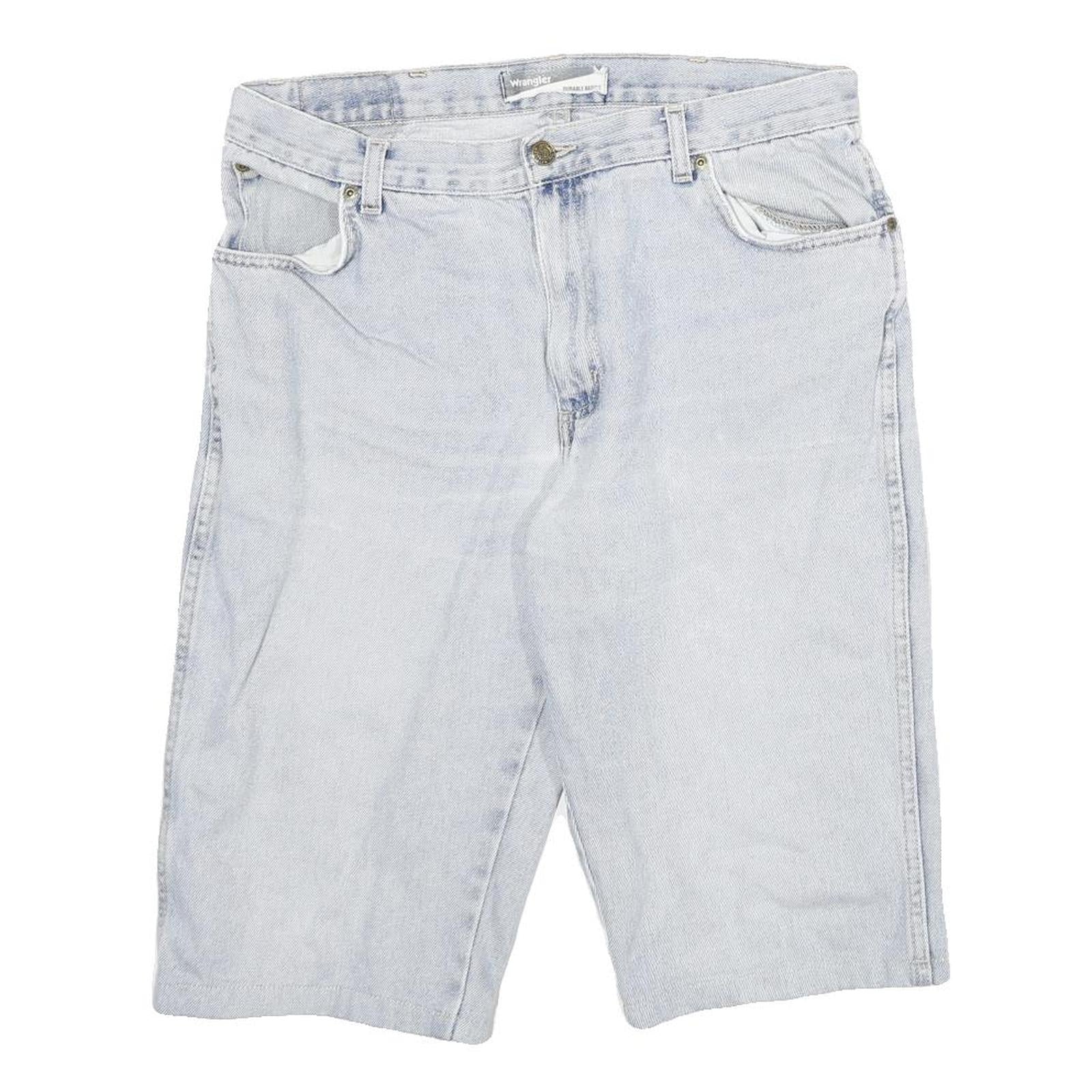 WRANGLER Mens Shorts Blue Denim XL W32 Classic Comfortable Cotton Blend Refurbished - N/A refurbished available on Cerqular