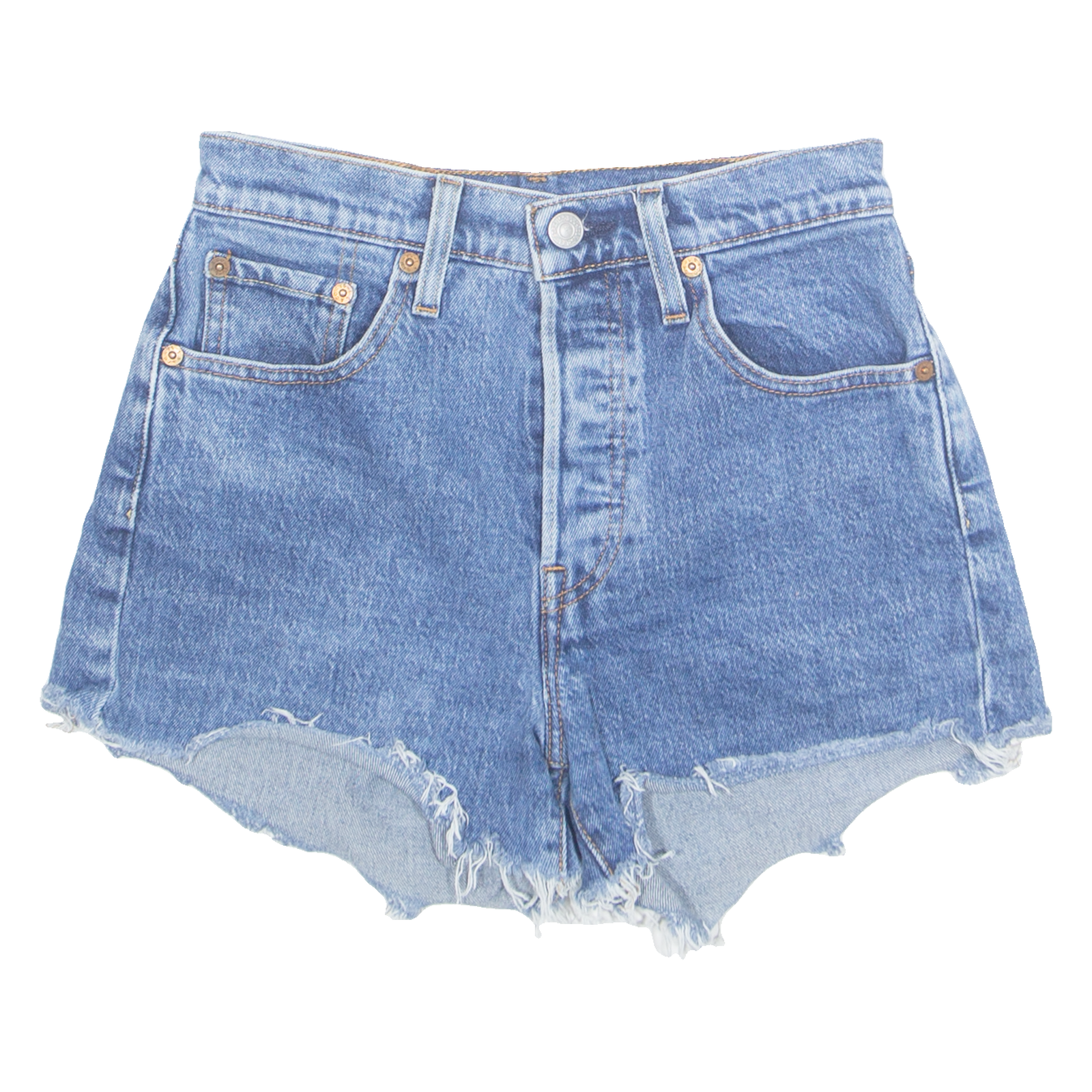 LEVI'S 501 Cut Off Womens Denim Shorts Blue XXS W24 Refurbished - N/A refurbished available on Cerqular